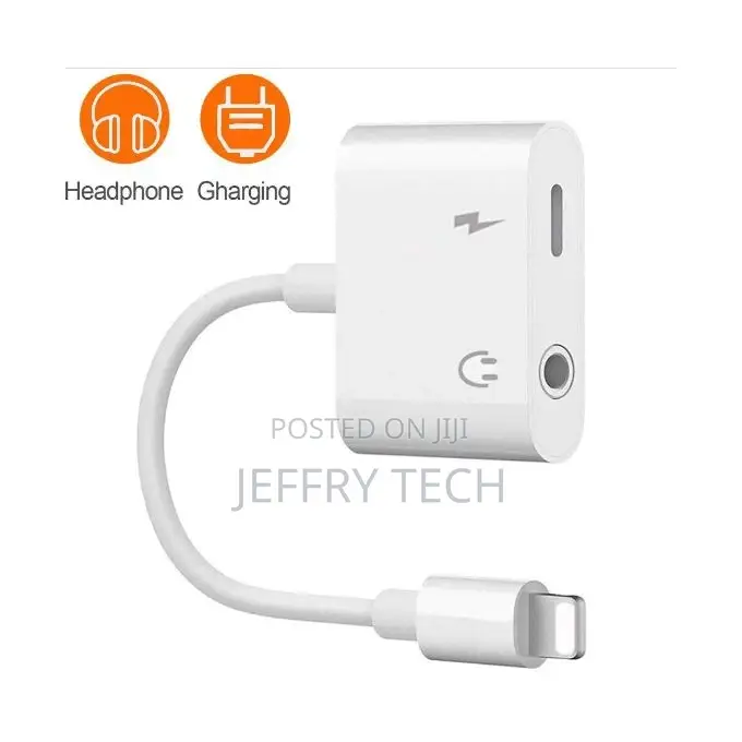 Lightning to 3.5mm Jack Adapter With Lightning Female Chargi