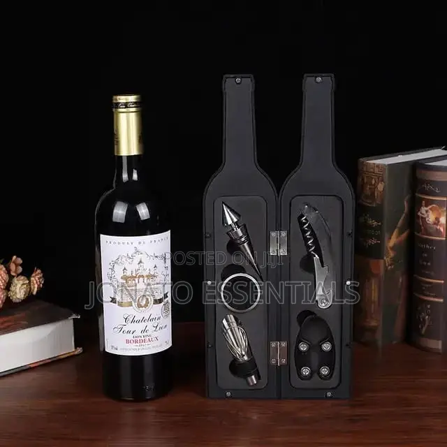 Wine Bottle-Shaped Opener Accessory Set (6-in-1)