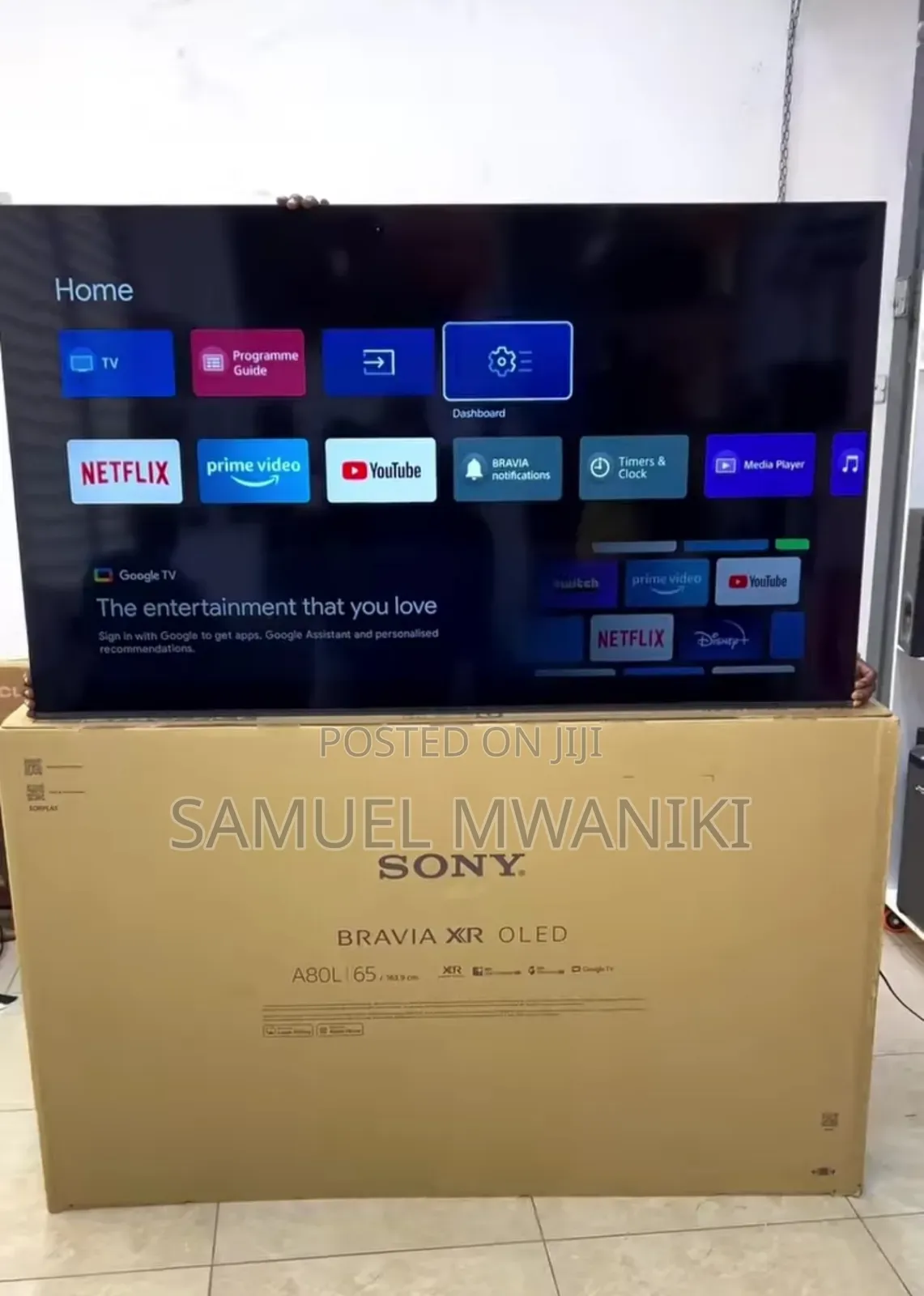 Sony 65" A80L Bravia Xr Oled Uhd HDR Smart Google TV 2024