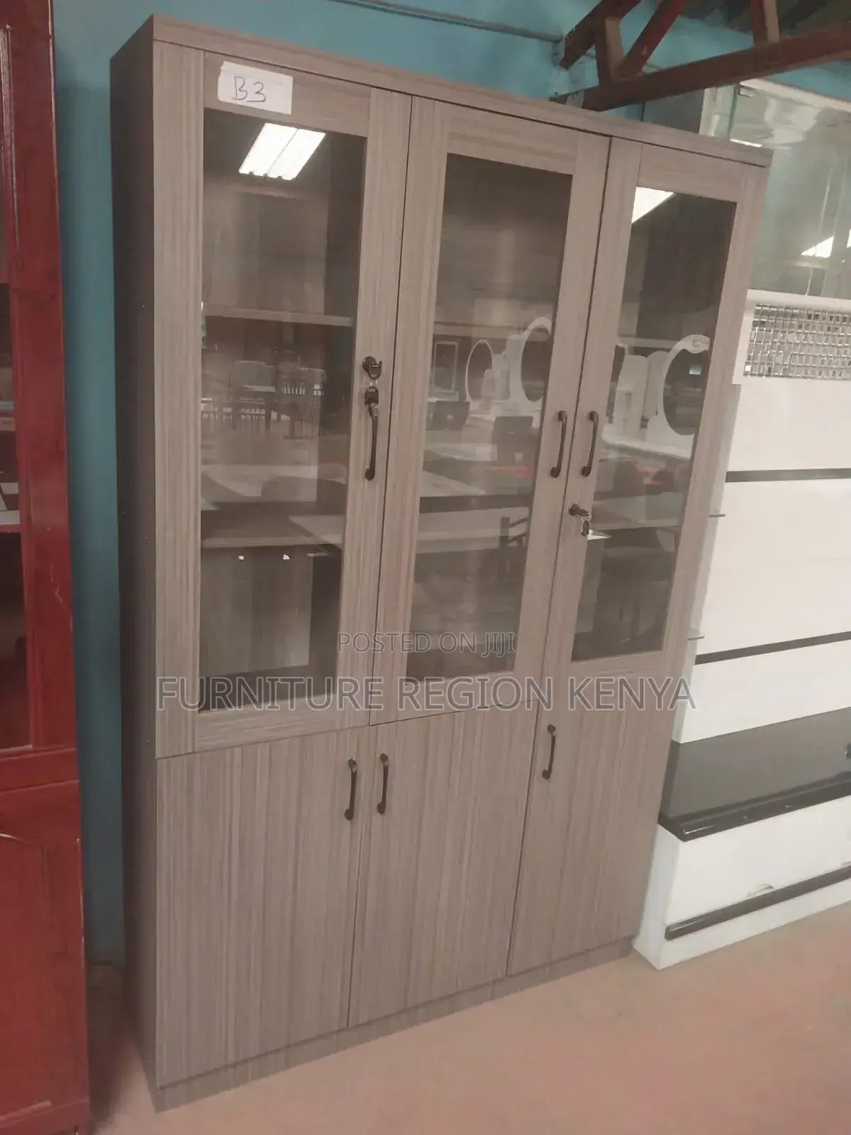 Three Door Imported Wooden Filling Cabinet