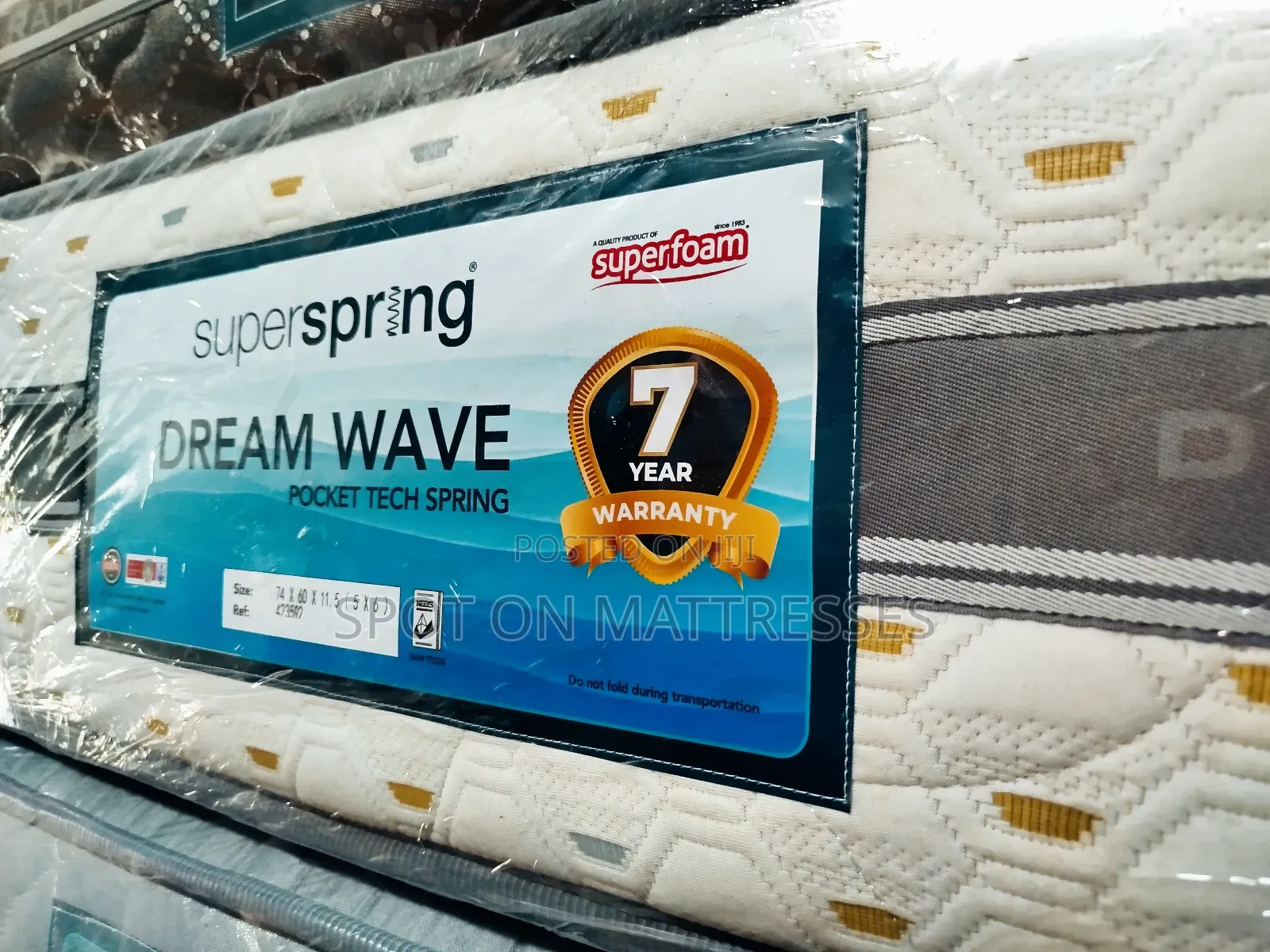 5by6 12inch Pocket Tech Spring Mattress {7years Warranty}