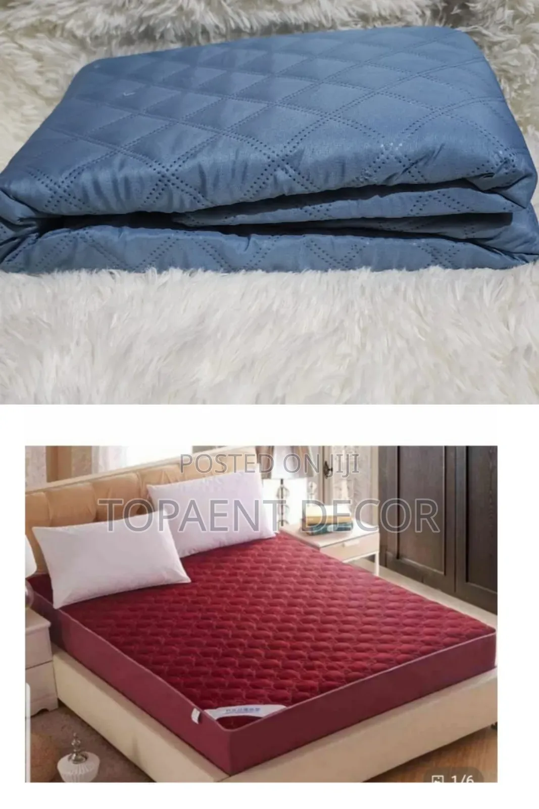 Blue and Maroon 4 by 6 Waterproof Mattress Protectors