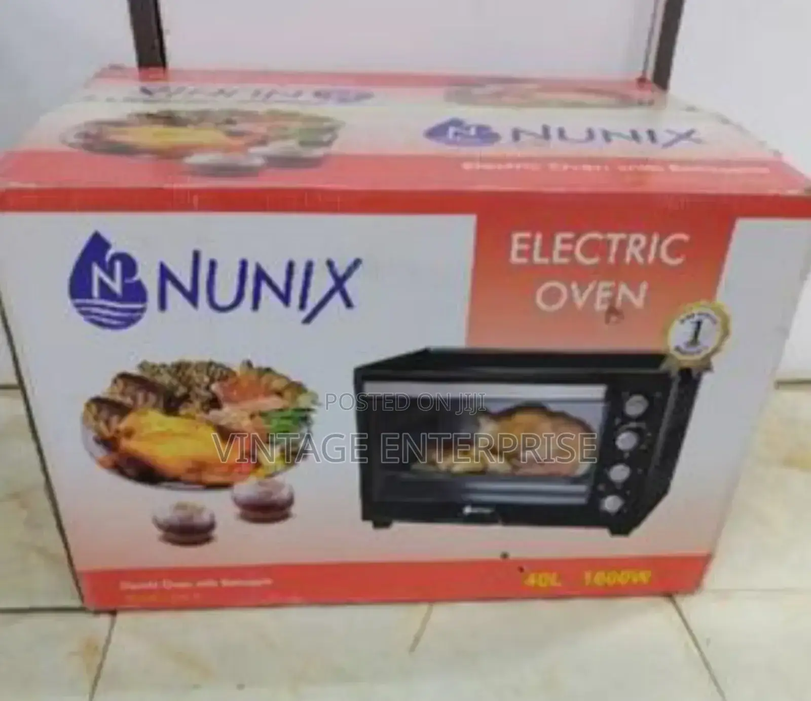 Nunix Electric Countertop Oven With Rotisserie- 40 Litres.
