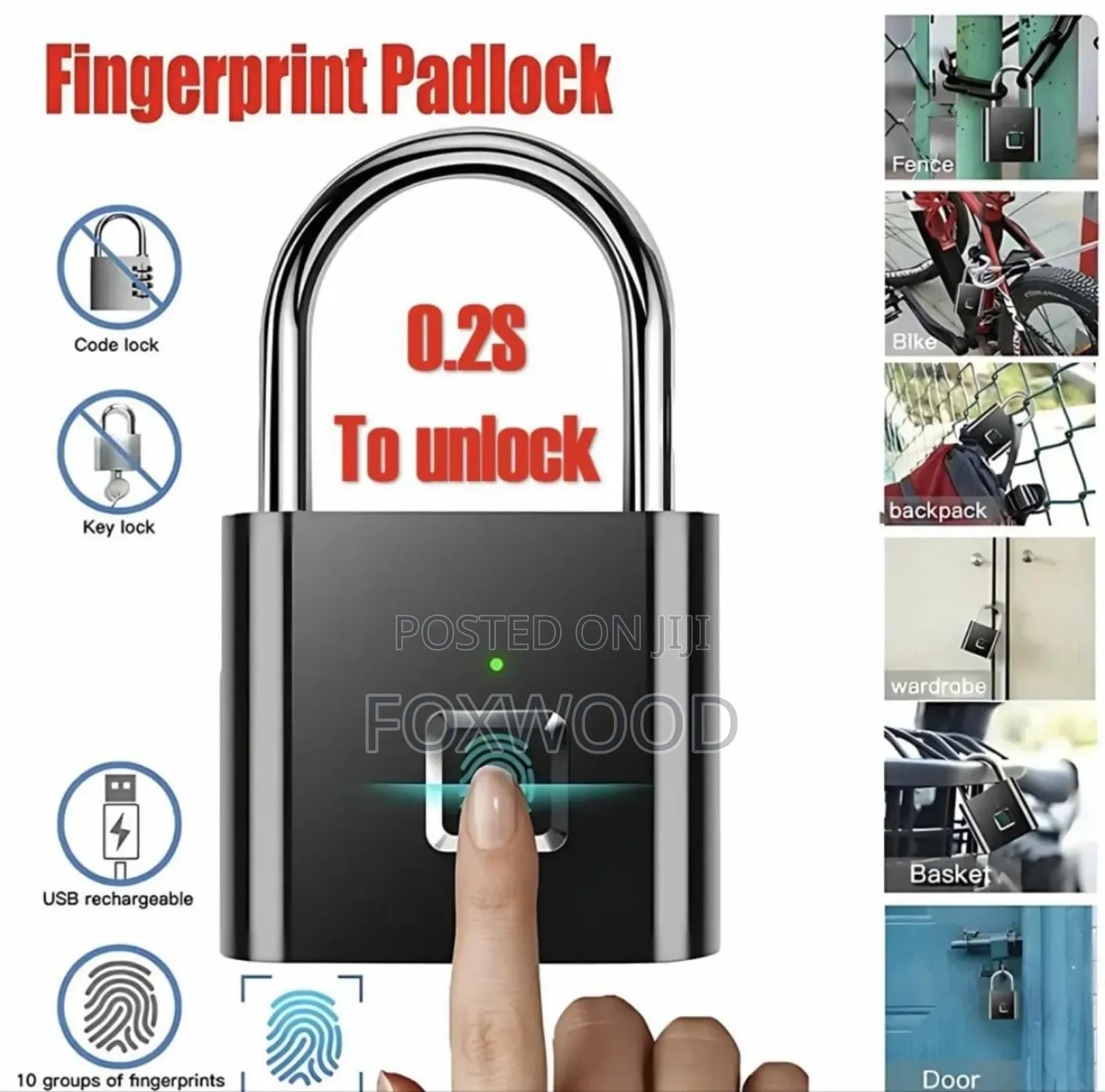 Smart Fingerprint Padlock