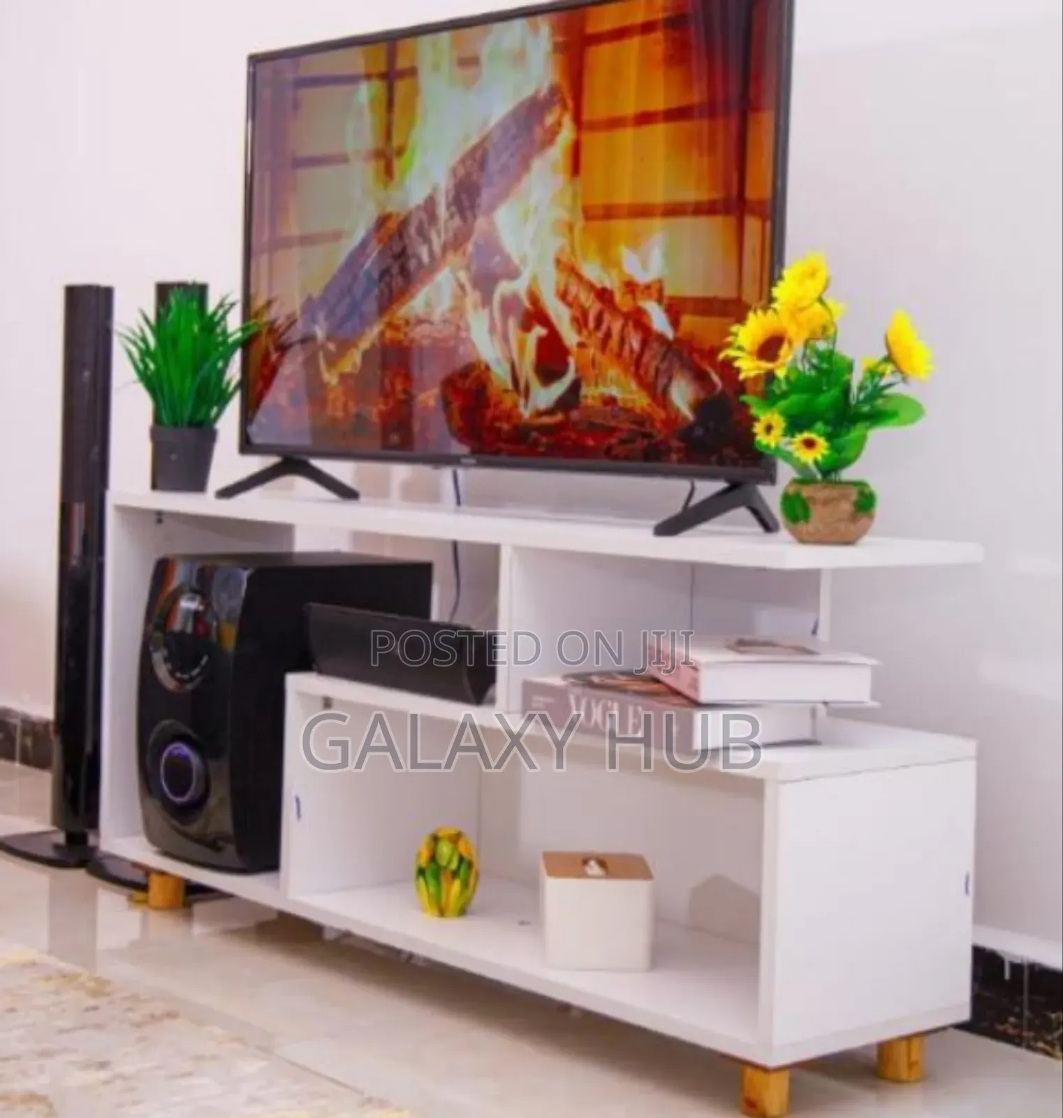 *Mexico 55" Tv Stand Wooden Tv Stands With Cabinetwhite