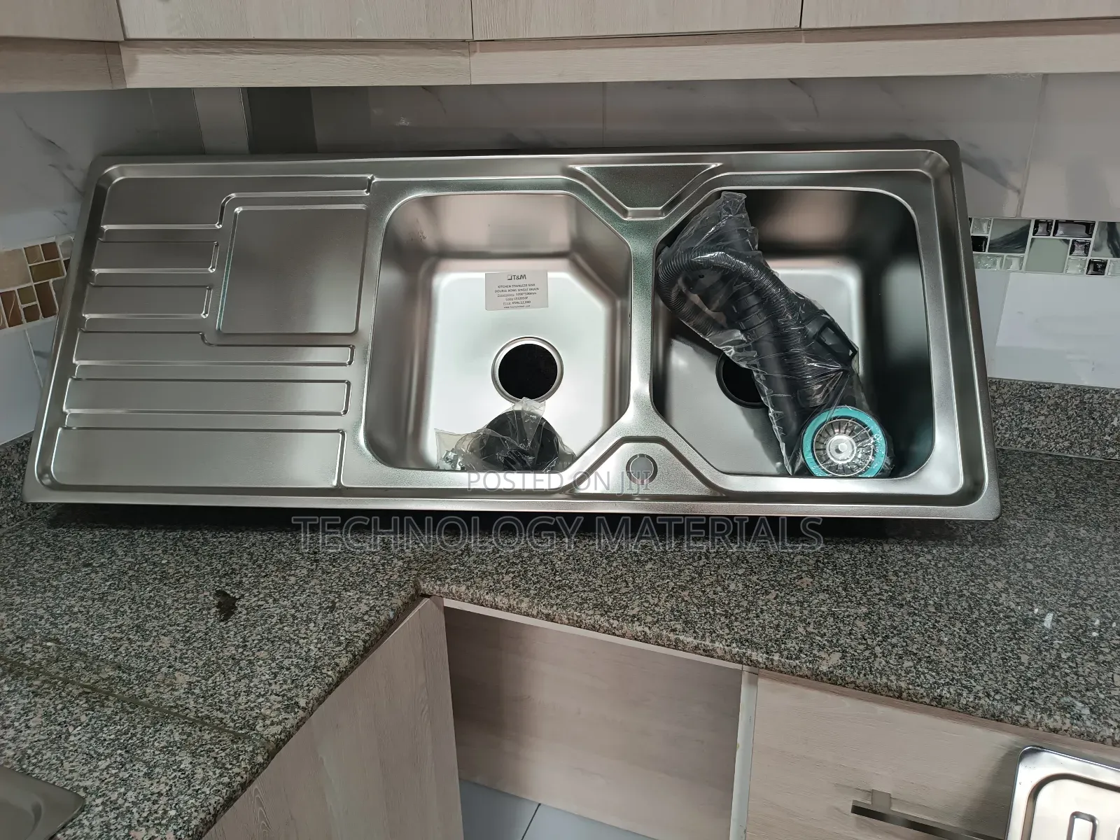 Heavy Gauge Kitchen Sink (Double Bowl Single Drain)