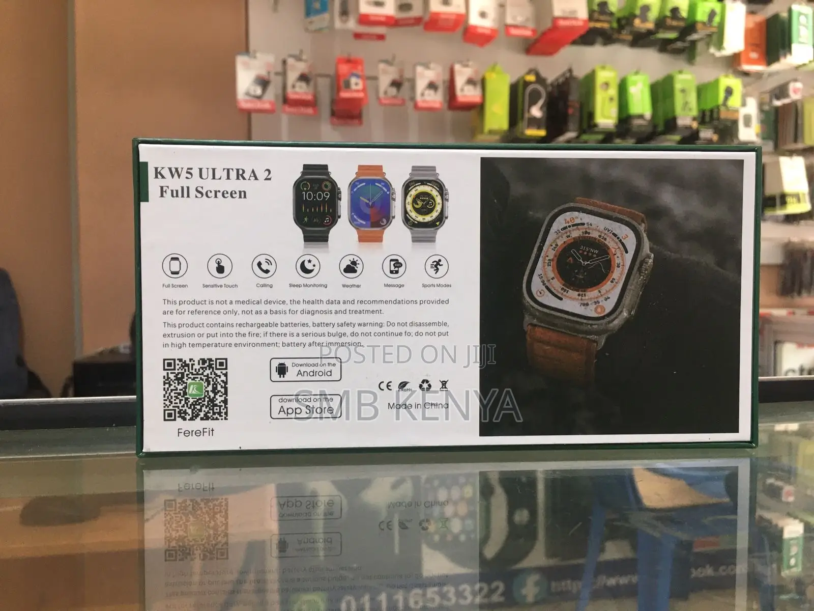 KW5 Germany Smart Watch, 3 Straps, Full Screen,