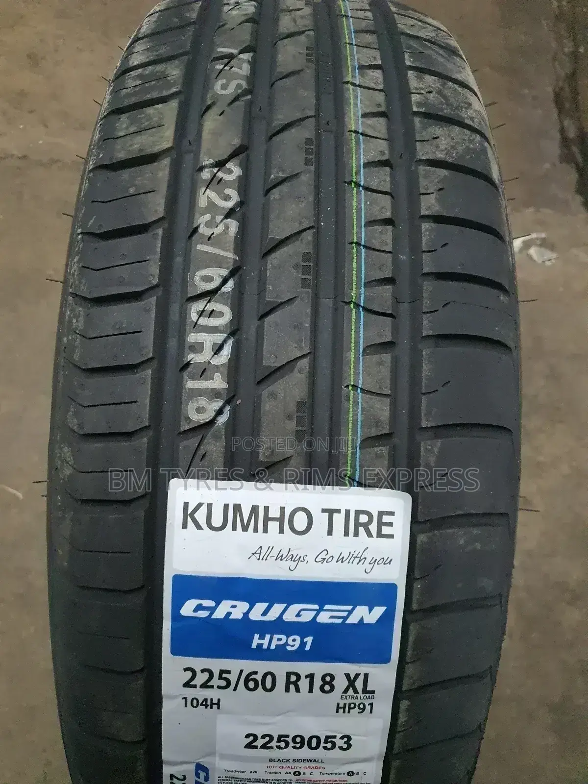 225 /60 R18 KHUMO TYRES (Korea)