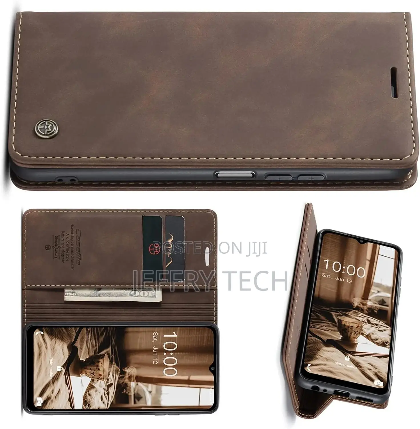 Samsung Galaxy A14 (Coffee) Flip Case Magnetic Stand Flip Pr