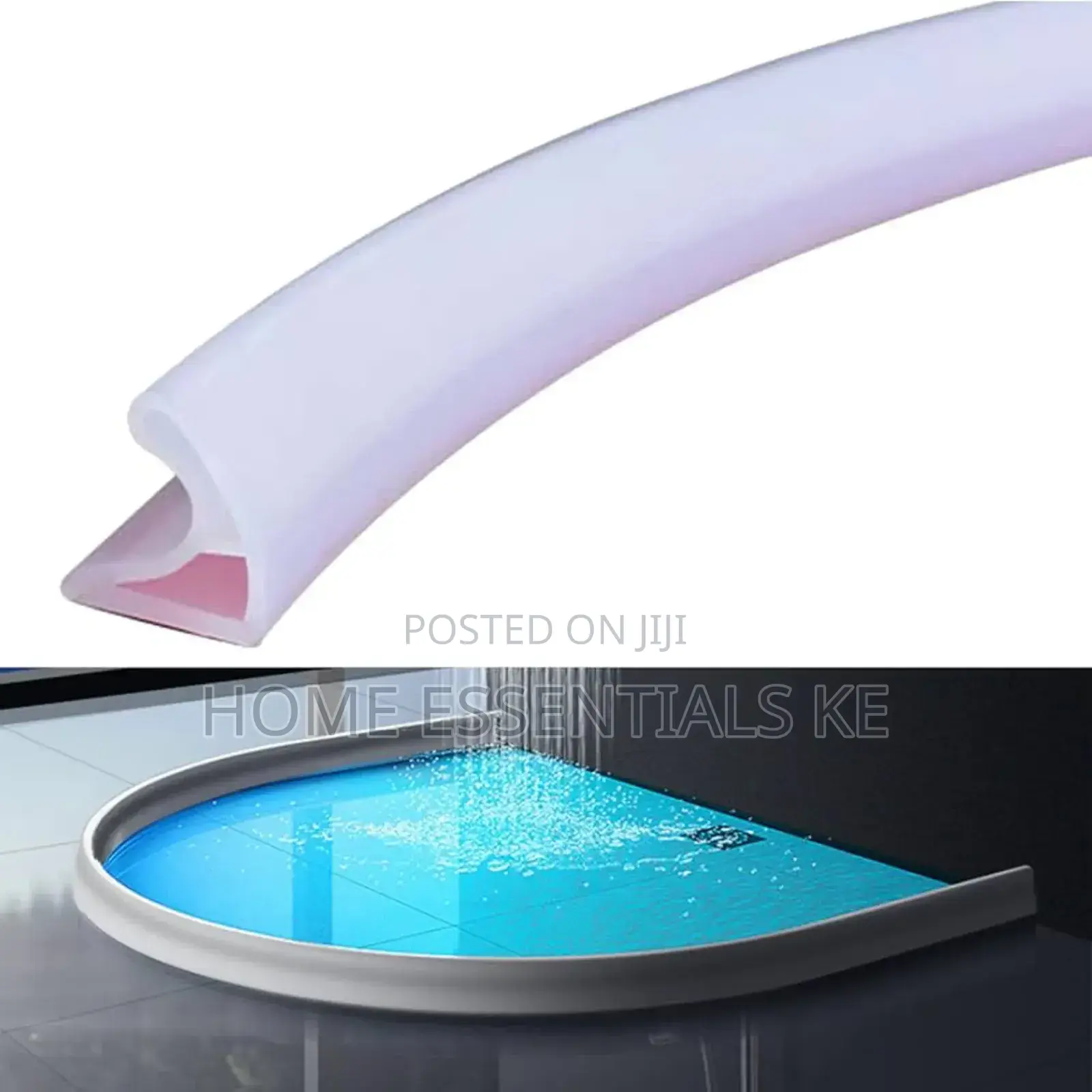 1m Adhesive Flexible Bathroom Shower Water Barrier Strip
