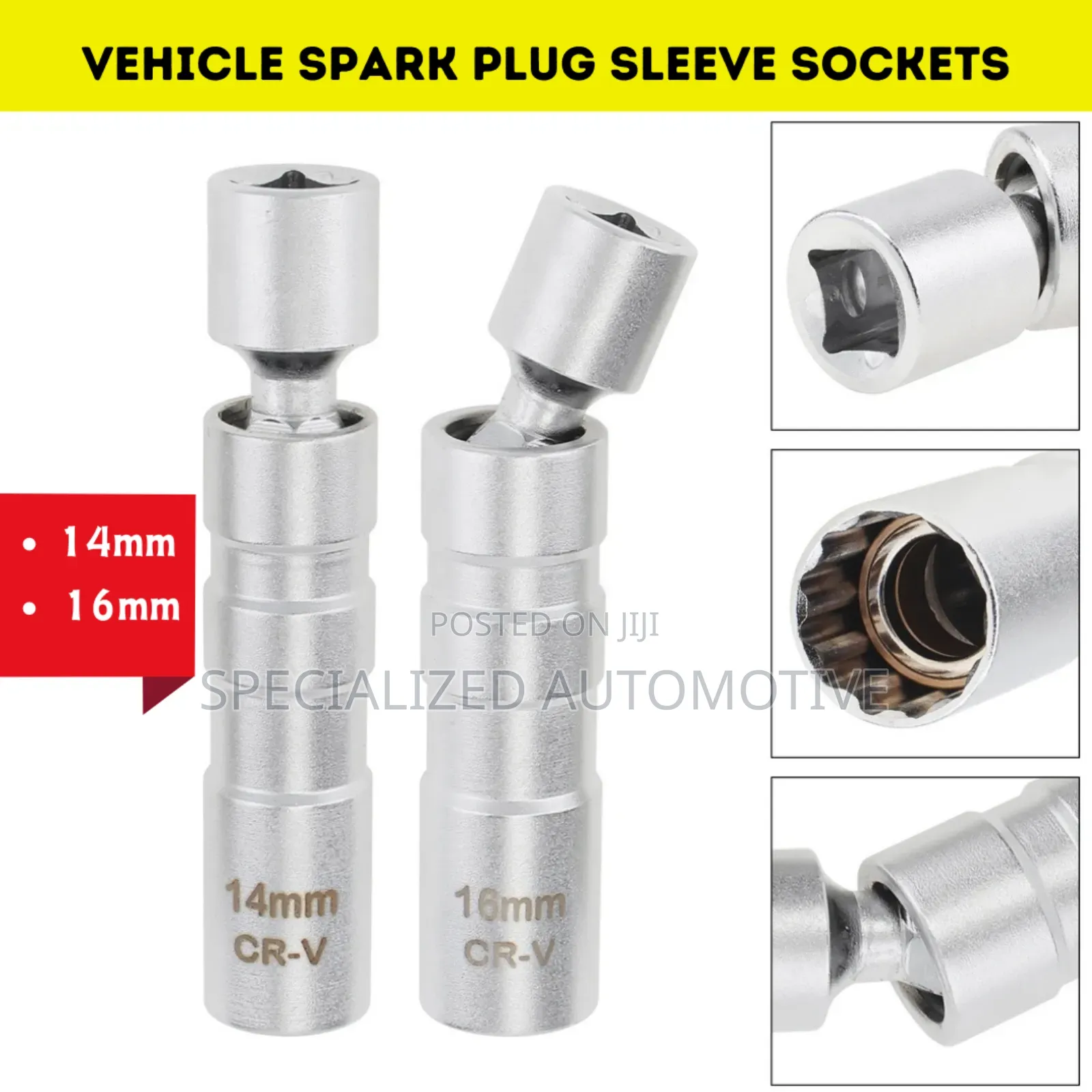 Vehicle Spark Plug Removal and Fastening Socket Sleeves