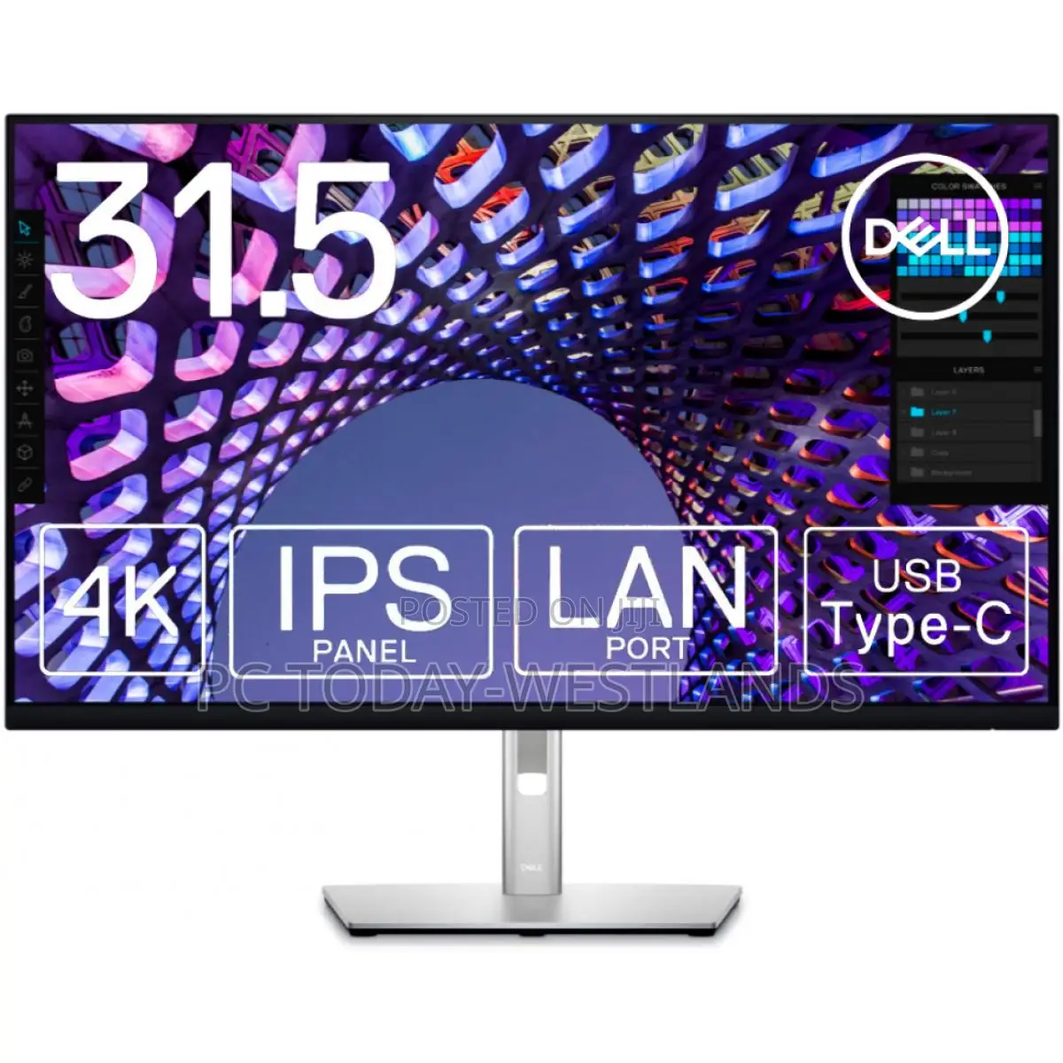 Dell P3223qe 32 Inches Uhd Usb Type-C Hub Monitor