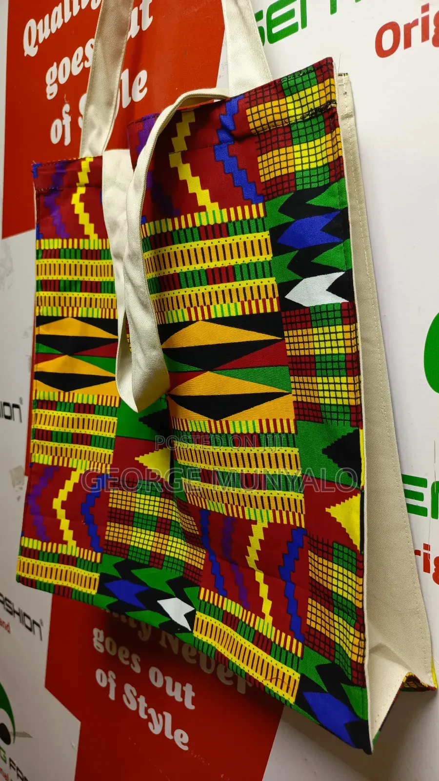 3D Ankara Tote Bags