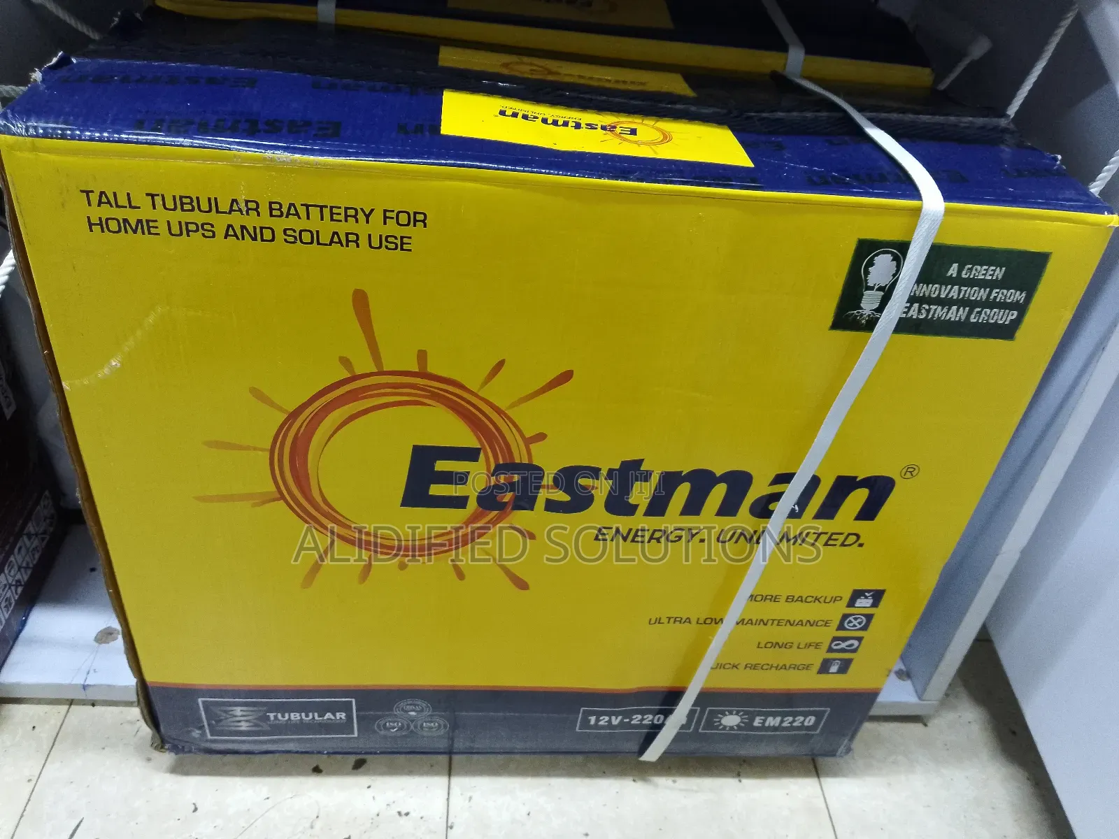 220ah 12v Eastman Battery<>Eastman Tall Tubular Battery