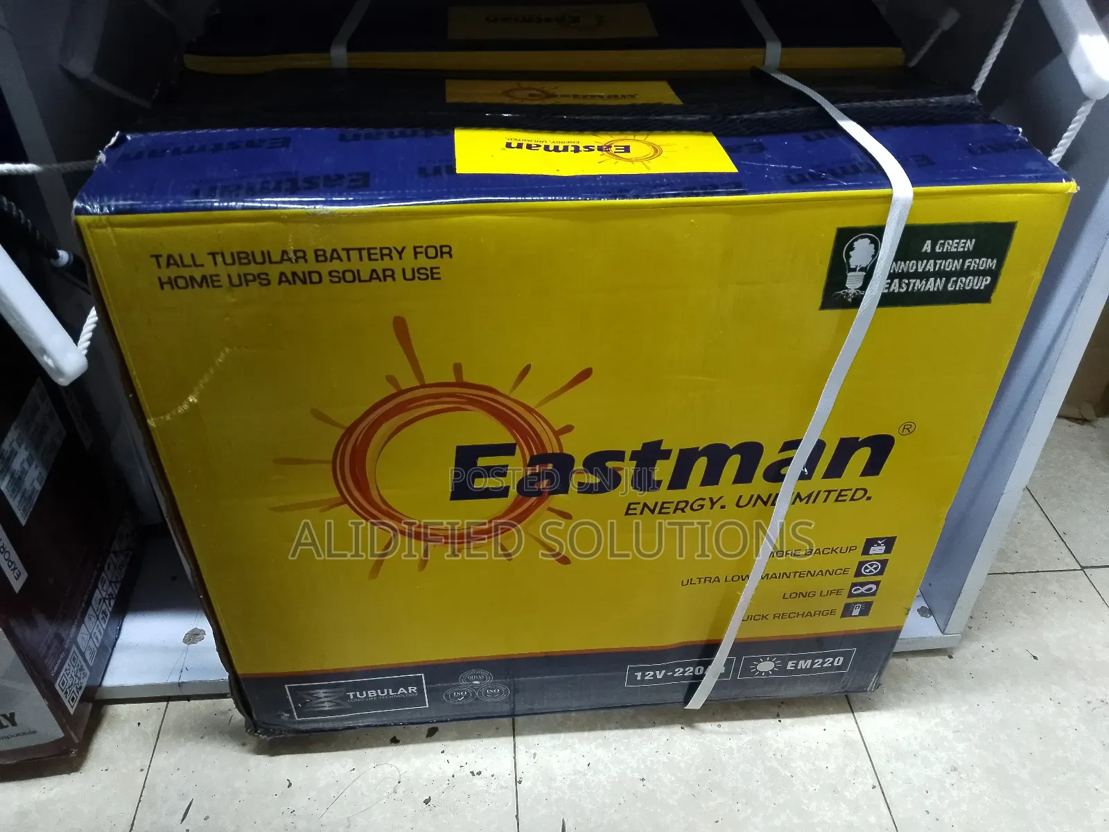 220ah 12v Eastman Battery<>Eastman Tall Tubular Battery