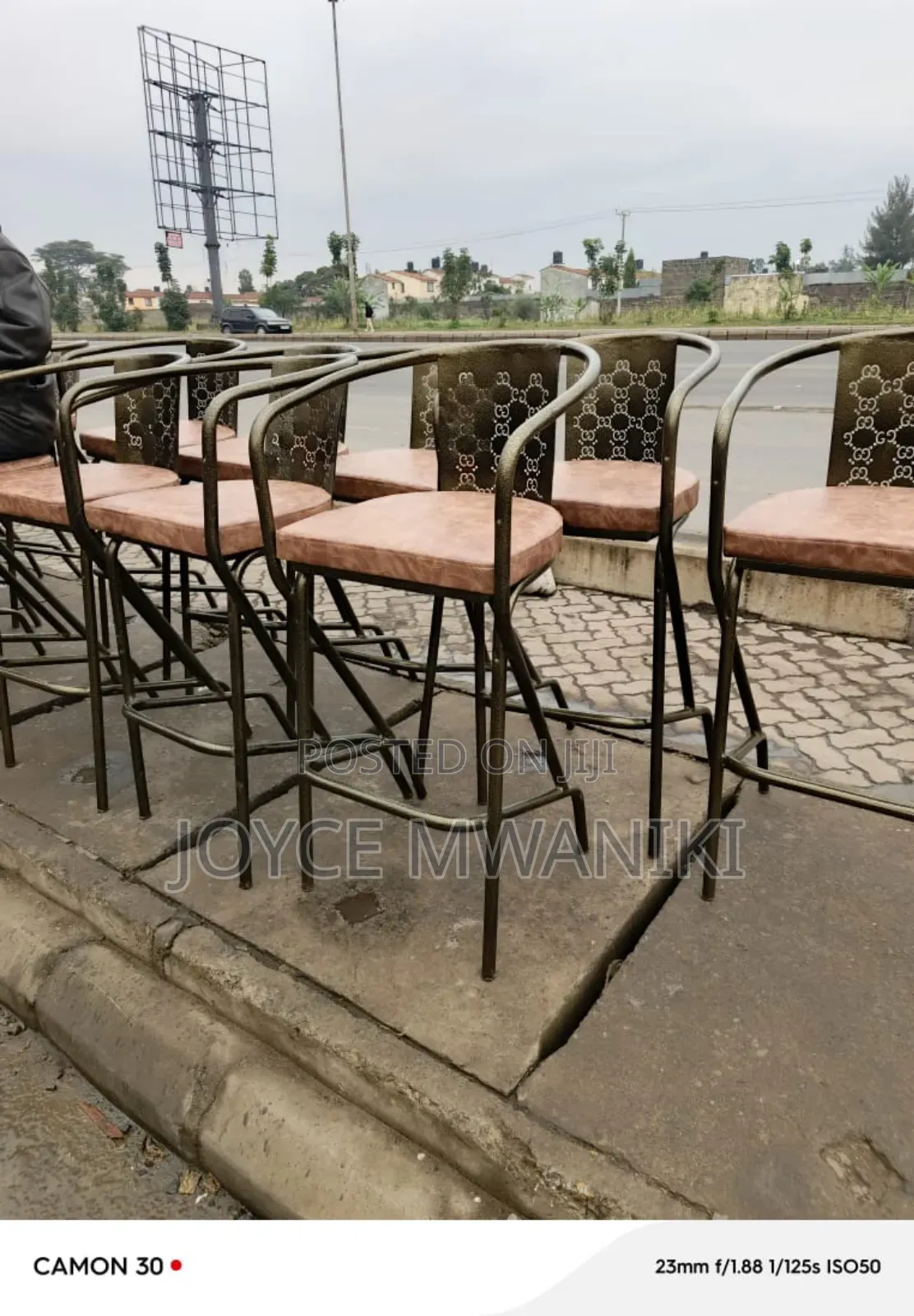 High Bar Stools, Powder Coated Very Unique Design 