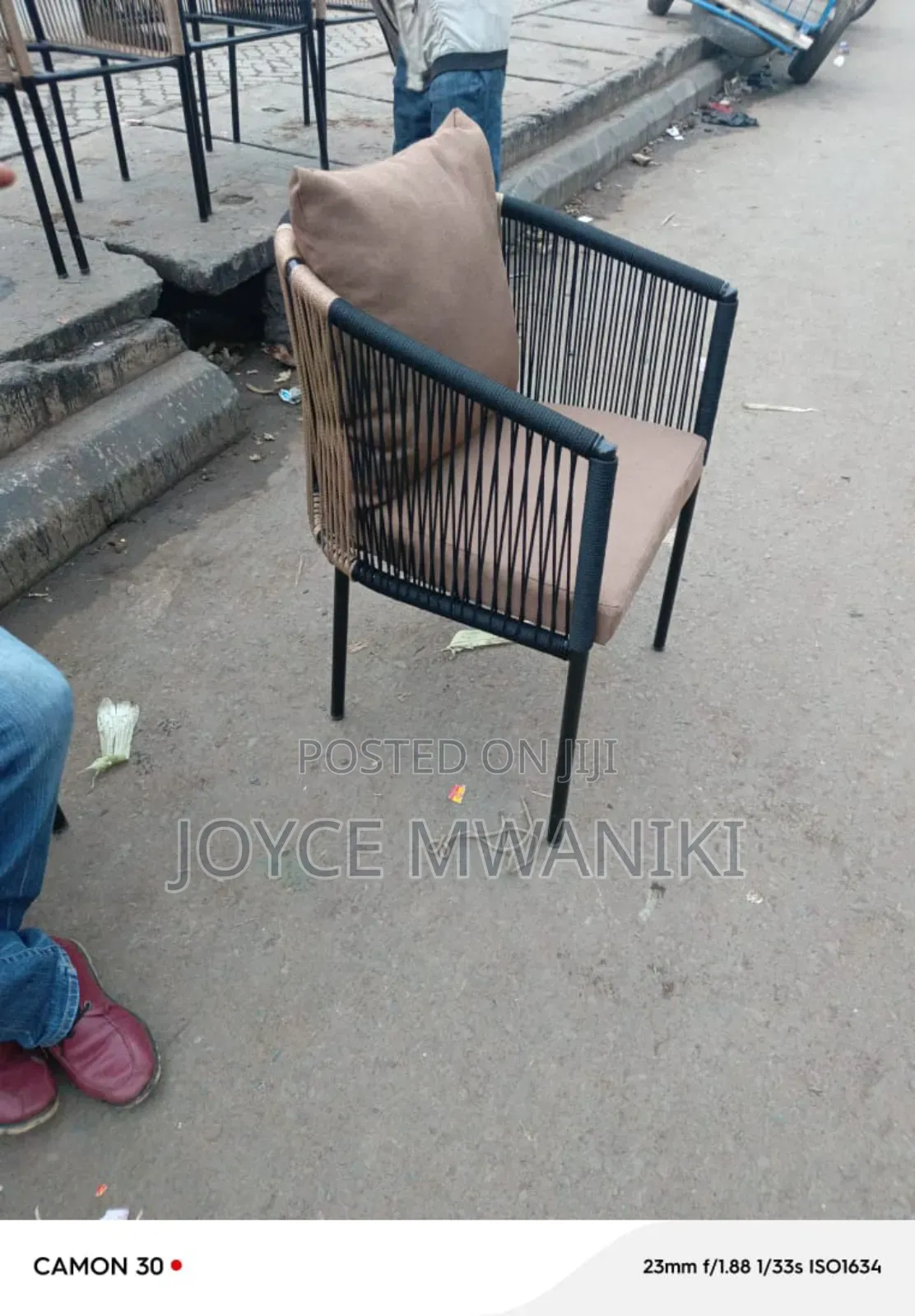 Outdoor Chair, Garden, Balcony or Restaurant Chair, Baige.