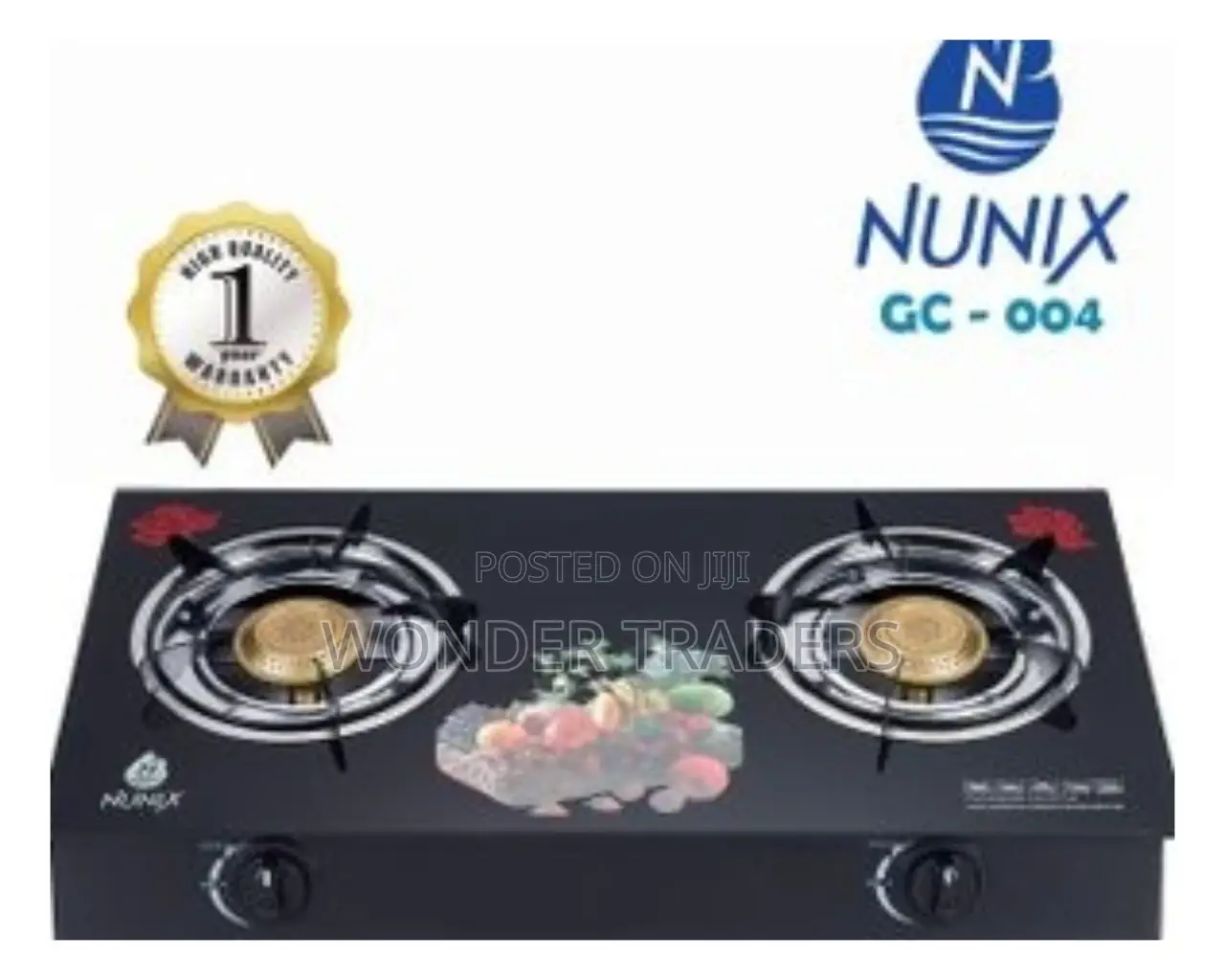 Nunix Infrared 2 Burner Glass Table
