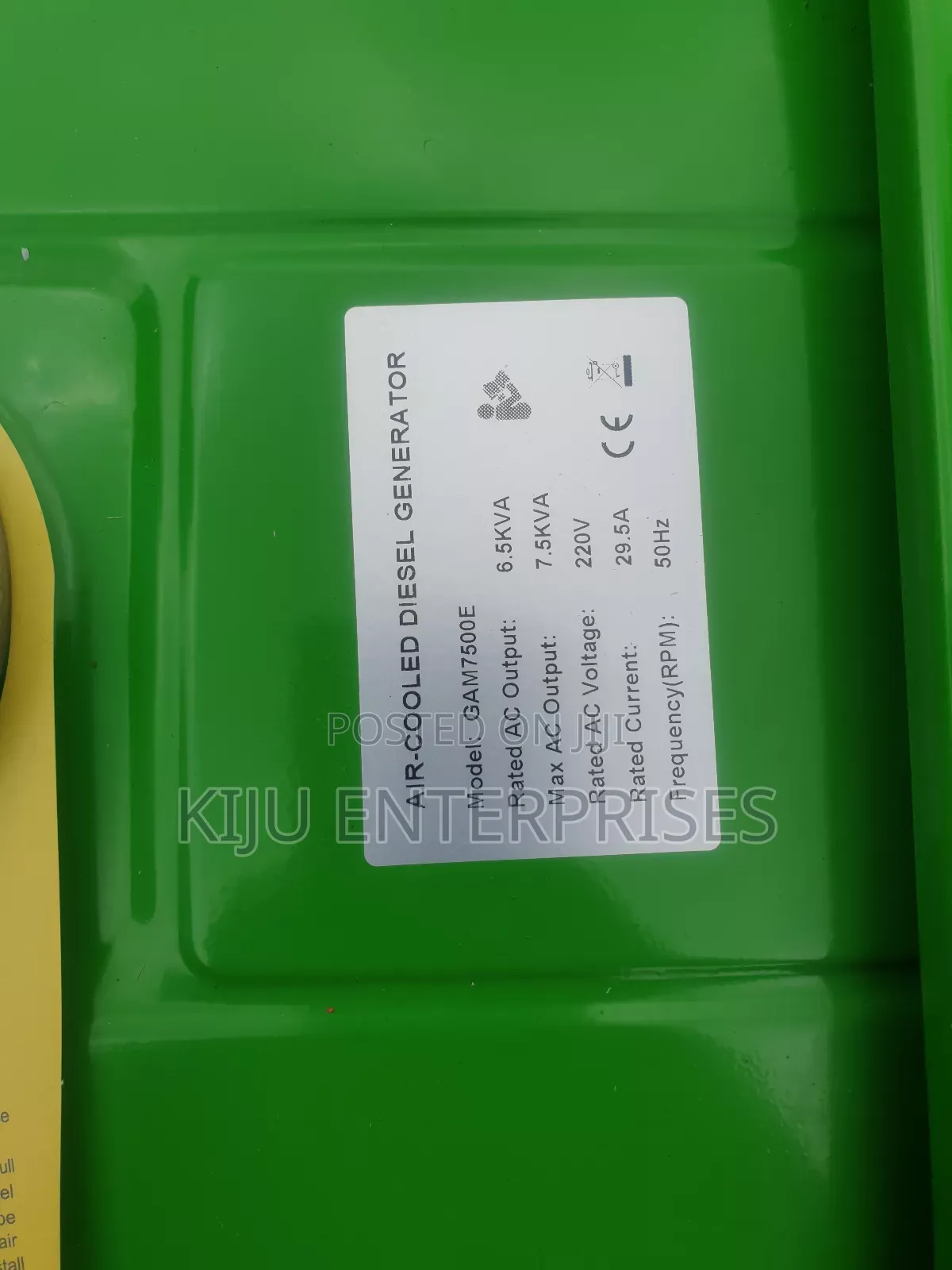 Gam Brand 7.5kva Diesel Powered