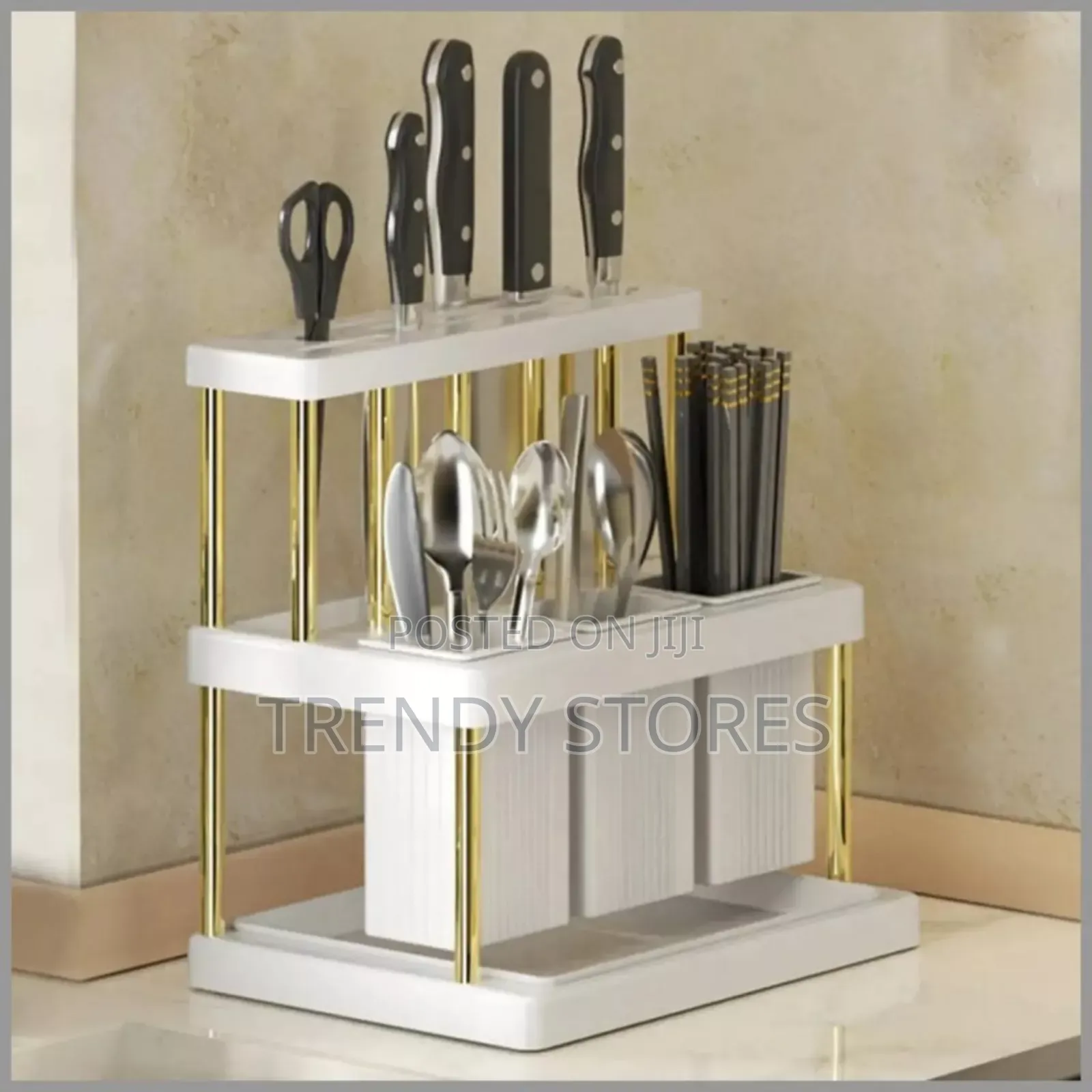 White Kitchen Cutlery Holder
