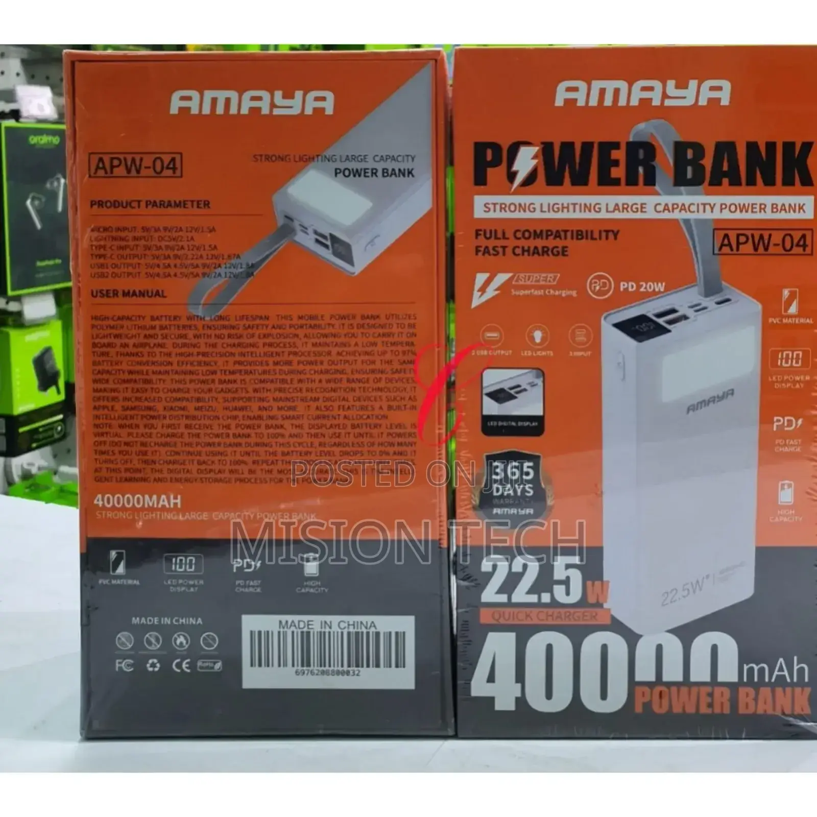 Amaya APW-04 22.5W 40,000mah Power Banks