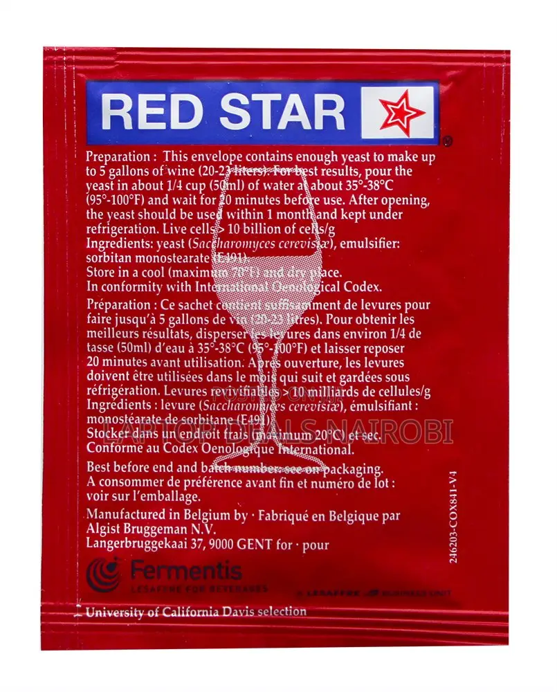Wine Yeast Red Star Premier Classique Formerly Montrachet