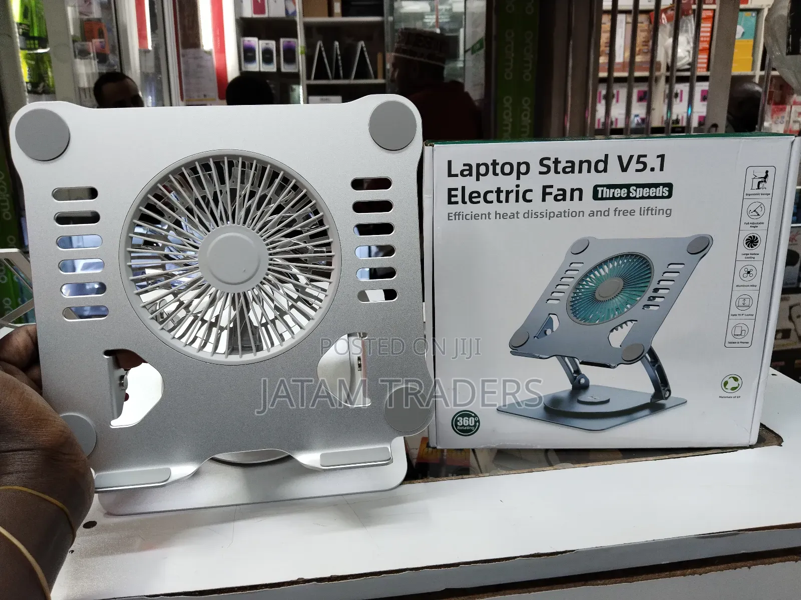 Laptop Stand With Electric Fan