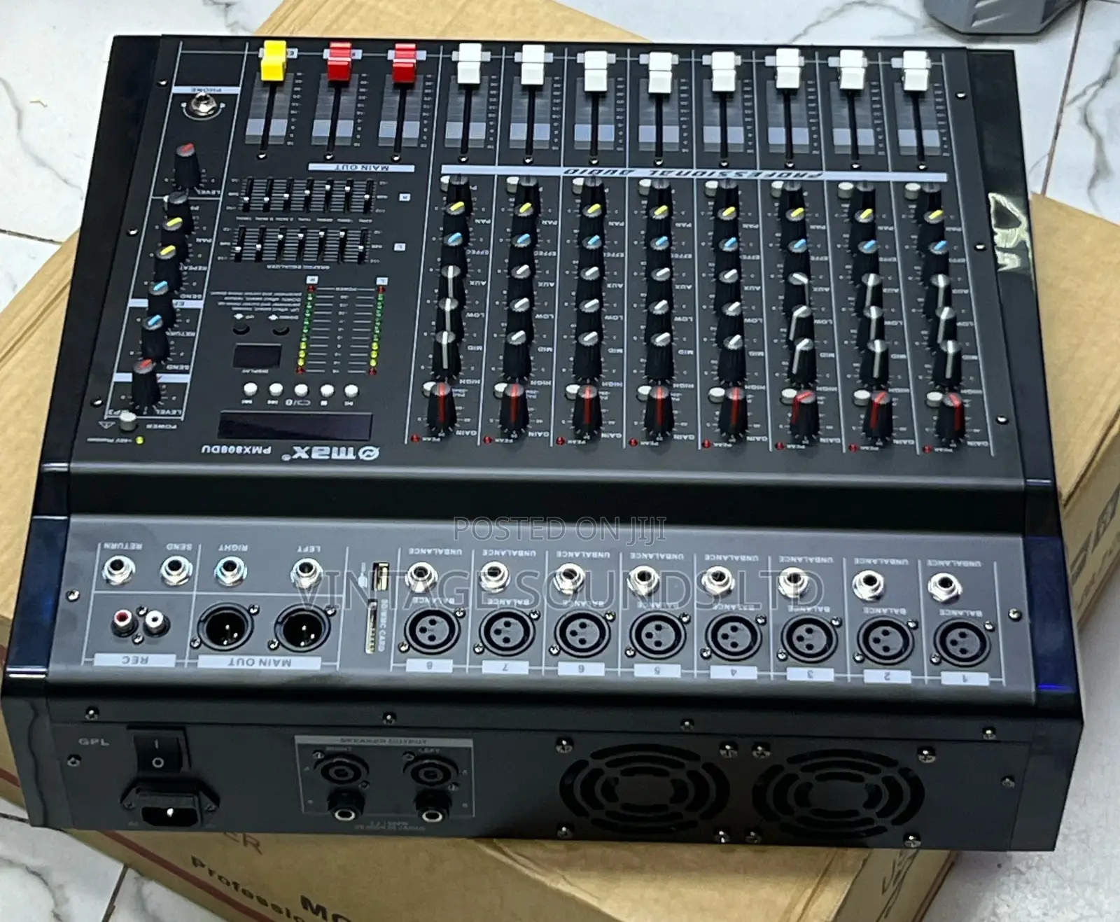 8channel Powered Mixer /Amplifier 3000watts