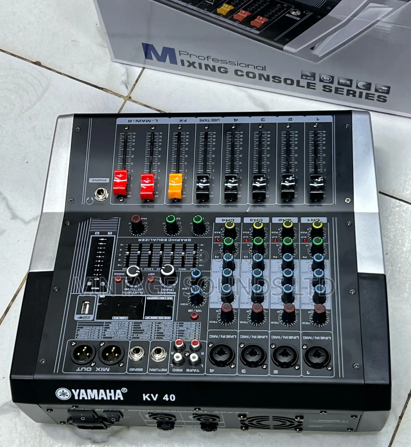 Yamaha Kv40 -4channel Powered Mixer W/ Usb Bt