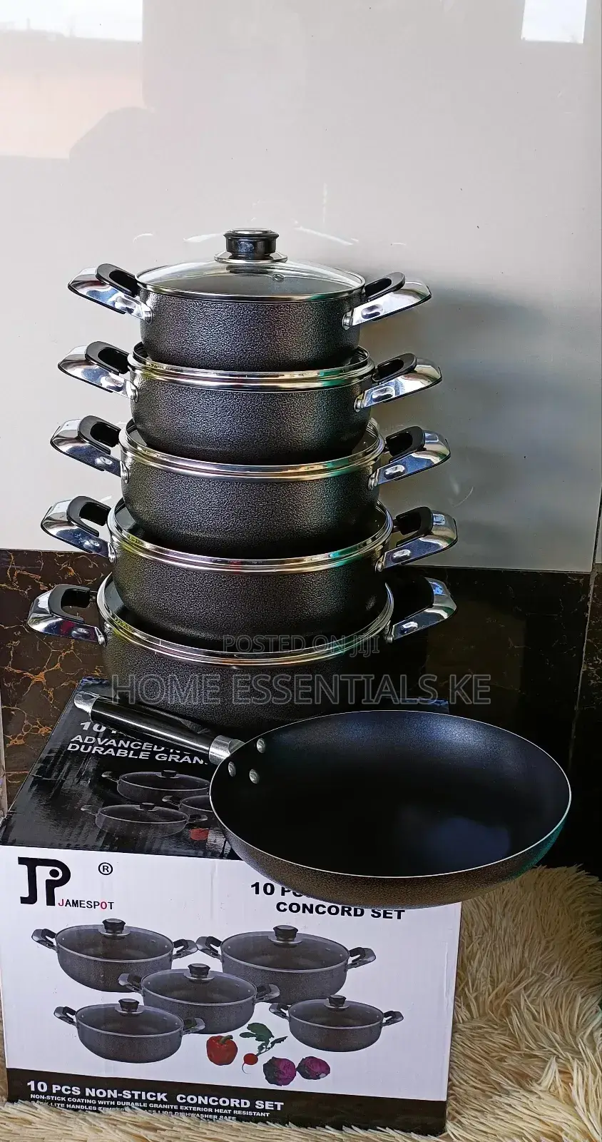 10pc Jp Non Stick Sufurias/Cookware Set