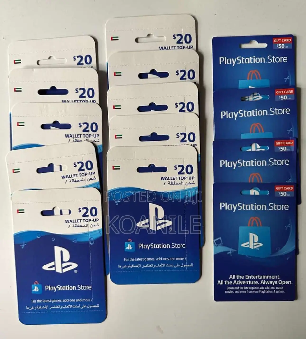 Playstation Gift Cards. Wallet Top Up. (All Regions)