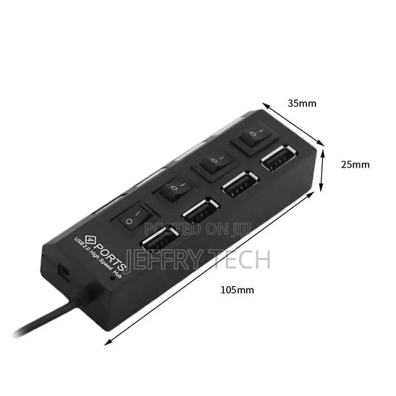 High Speed 4 Port USB 2.0 External Multi Expansion Hub With