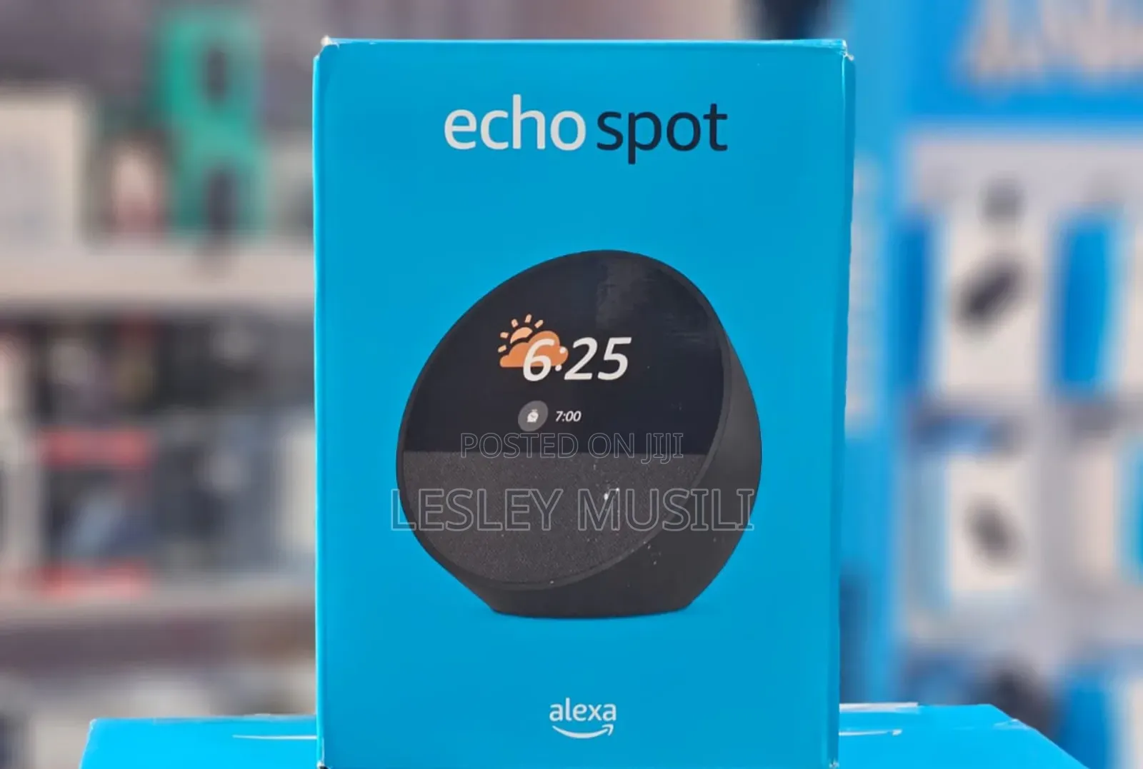 Echo Spot, Smart Alarm Clock With Vibrant Sound + Alexa,