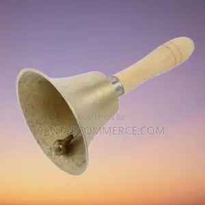 School Bell Brass With Wooden Handle