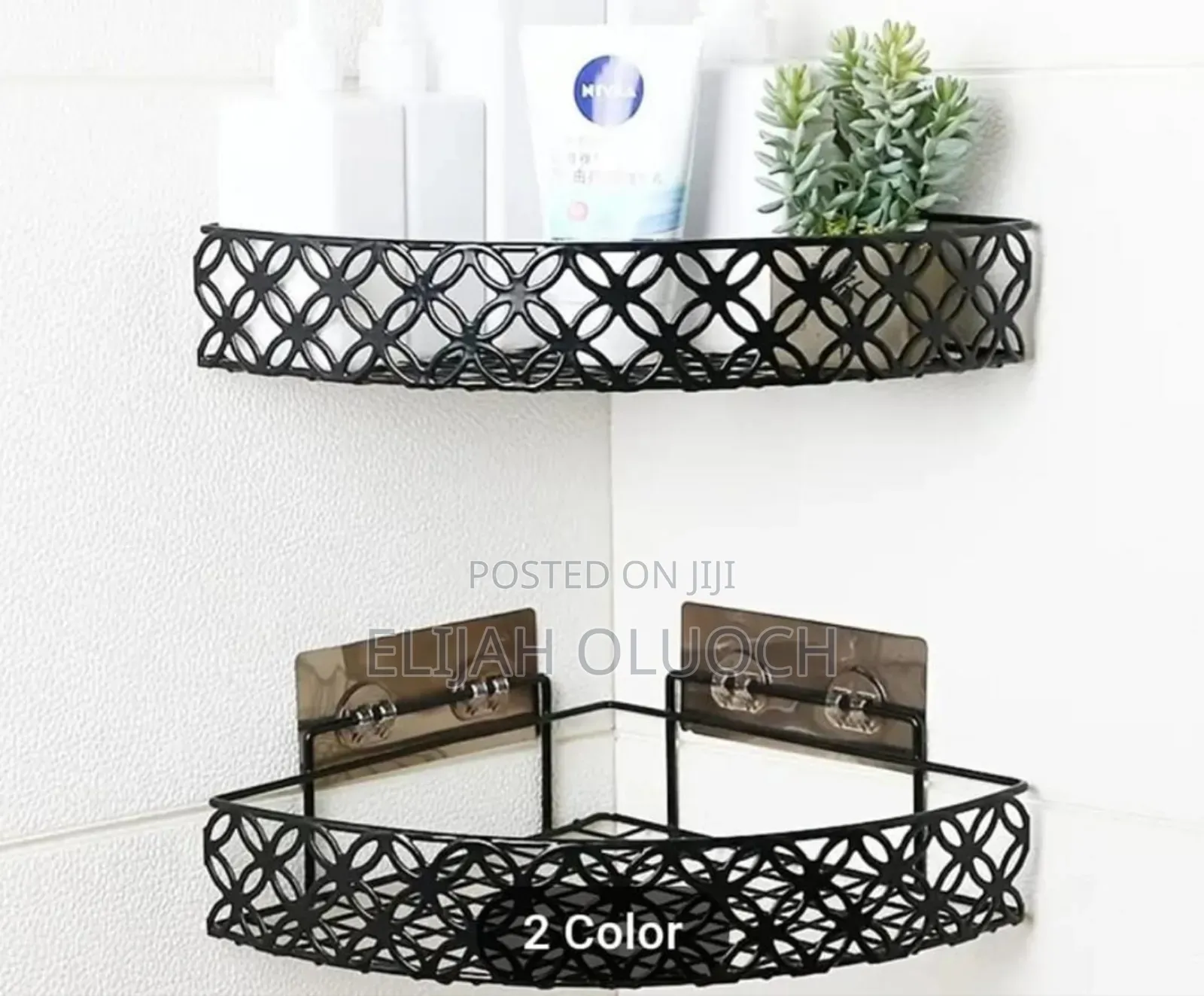 Rust Proof Heavy Gauge Triangular Metallic Corner Shelf