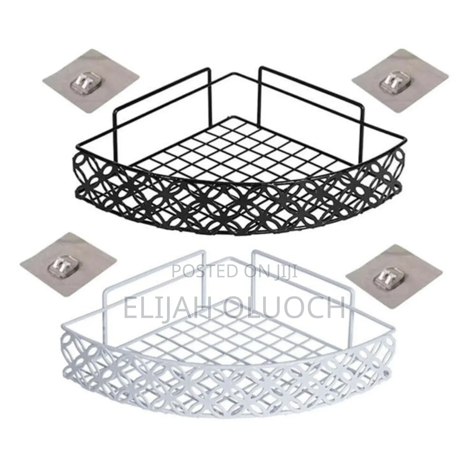Rust Proof Heavy Gauge Triangular Metallic Corner Shelf