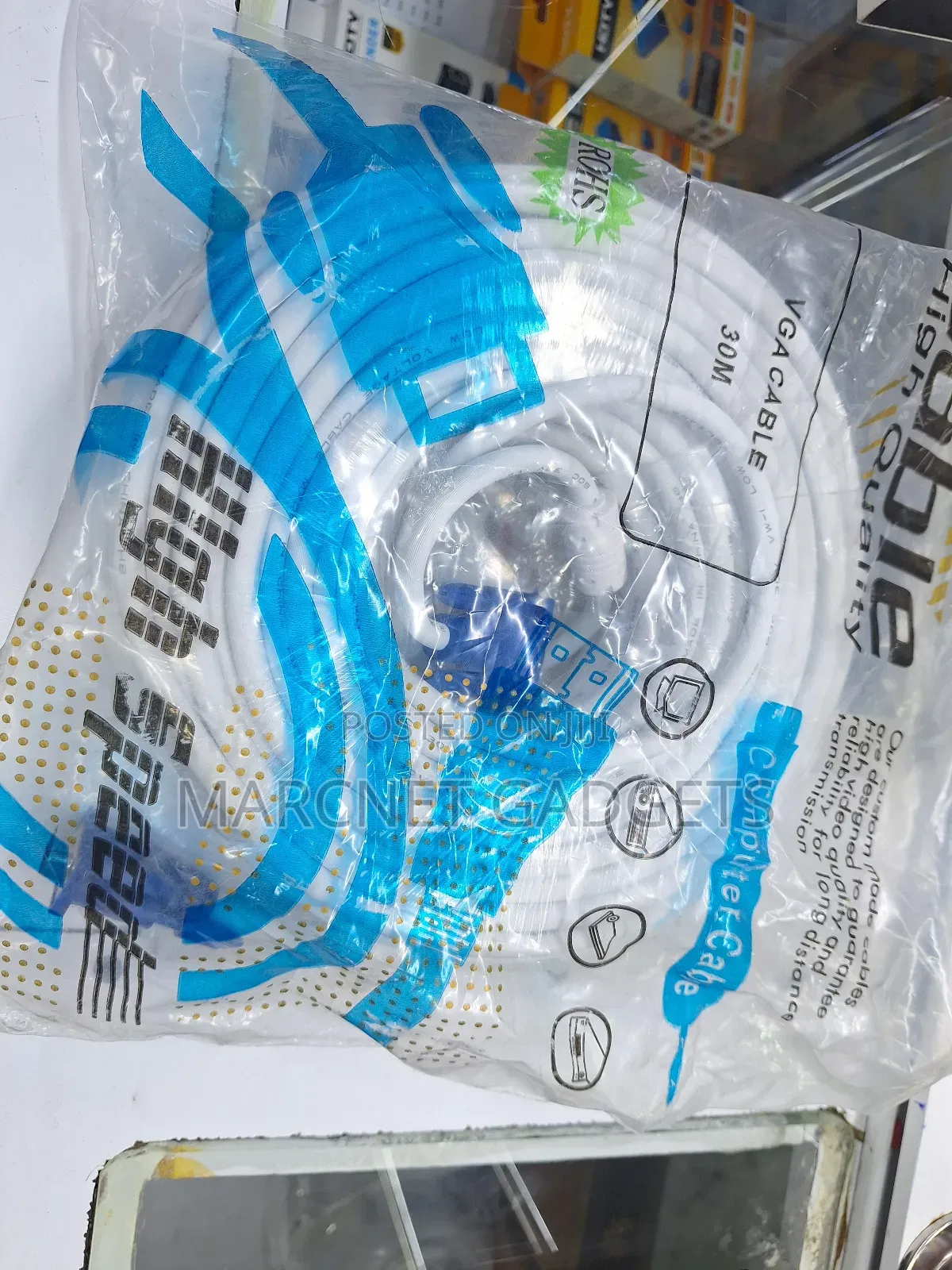 High Speed Full HD Vga to Vga Cable 30 Meter