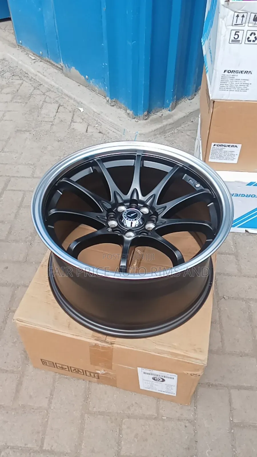 Rims Size 17 and 16 Offset Black Silver Line