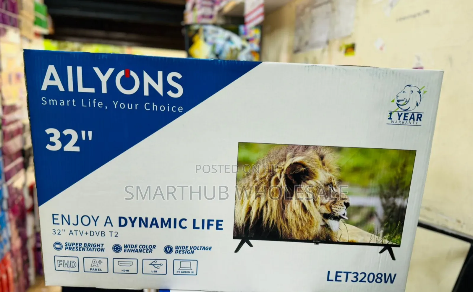 Ailyons 32" FHD Frameless Digital Led Tv Inbuilt Decoder