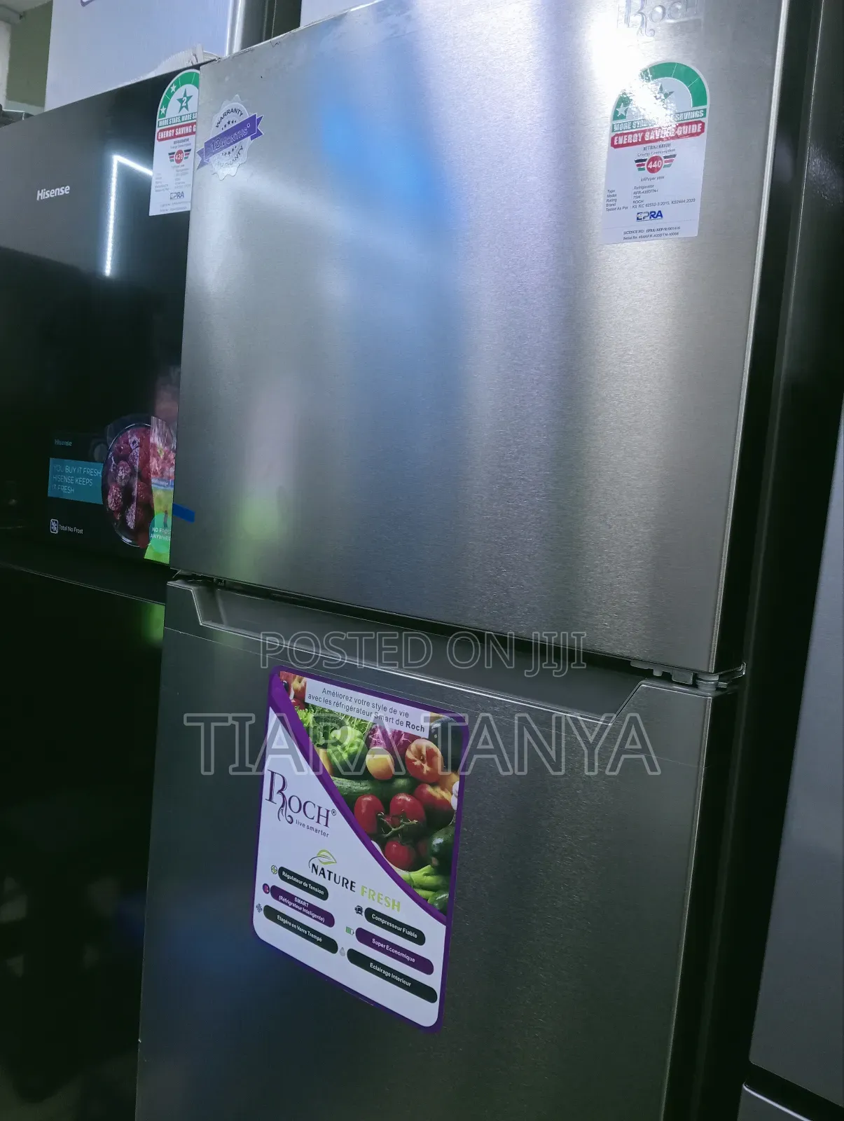 Roch Double Door Refrigerator 435 Litres - RFR-435-Dt-I
