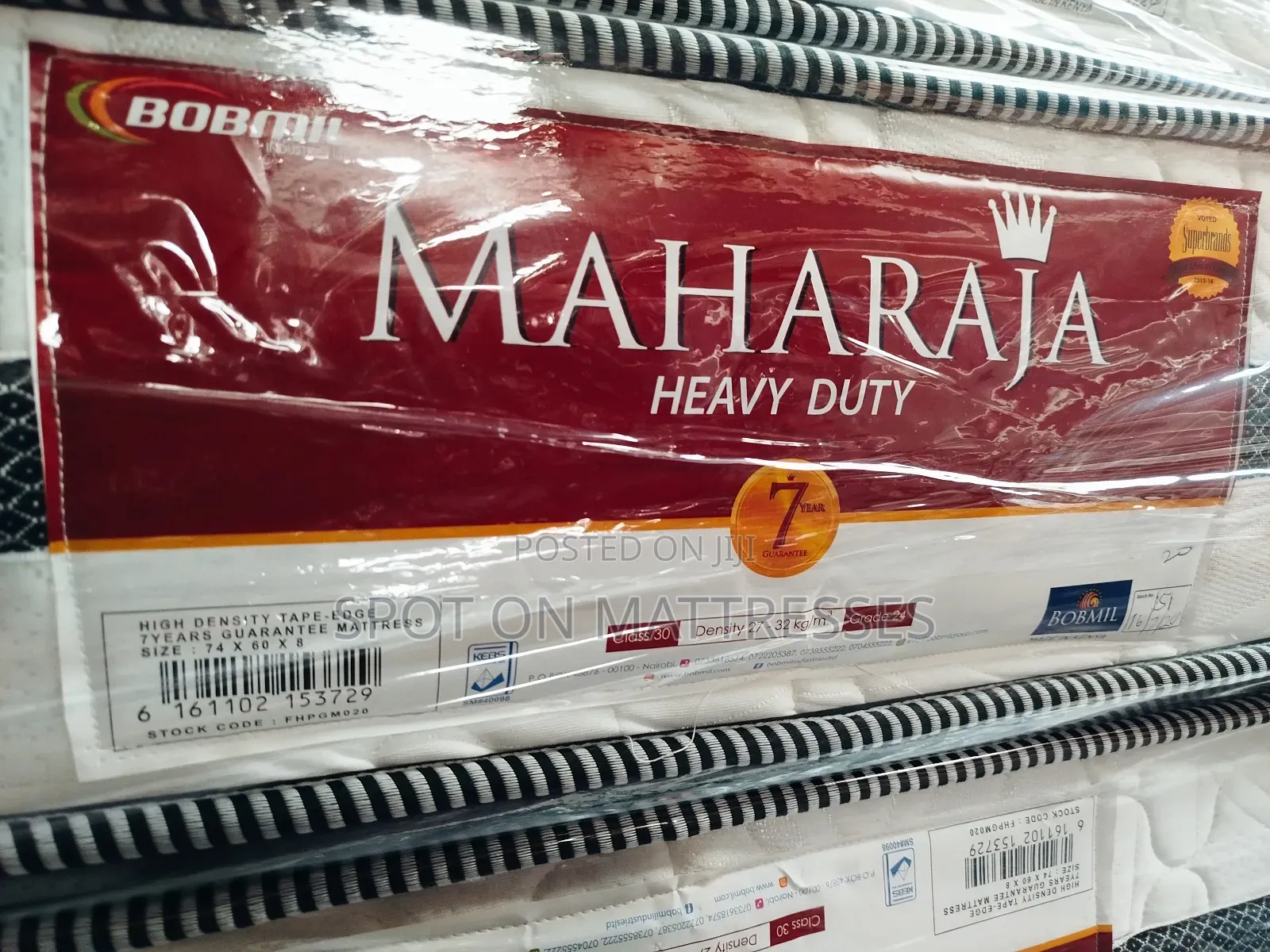 5by6 8inch Bobmil Maharaja Foam Mattresses