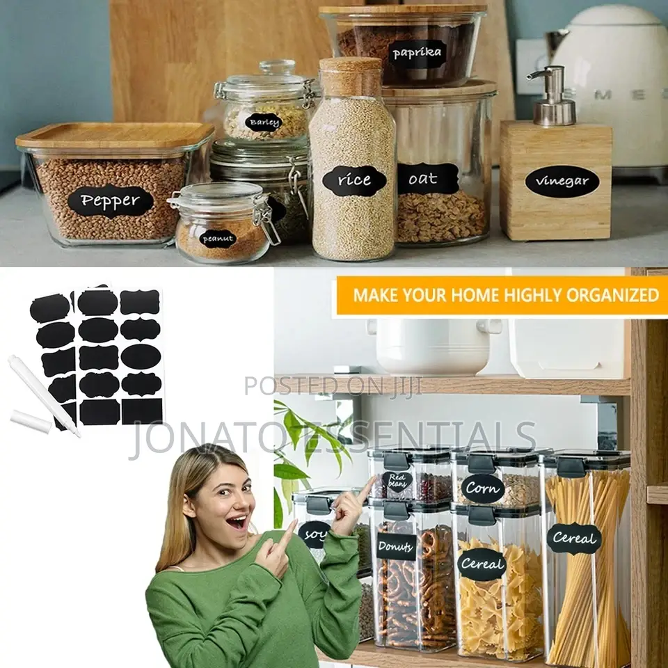 80pc Pantry Labels With a Pen, Tags