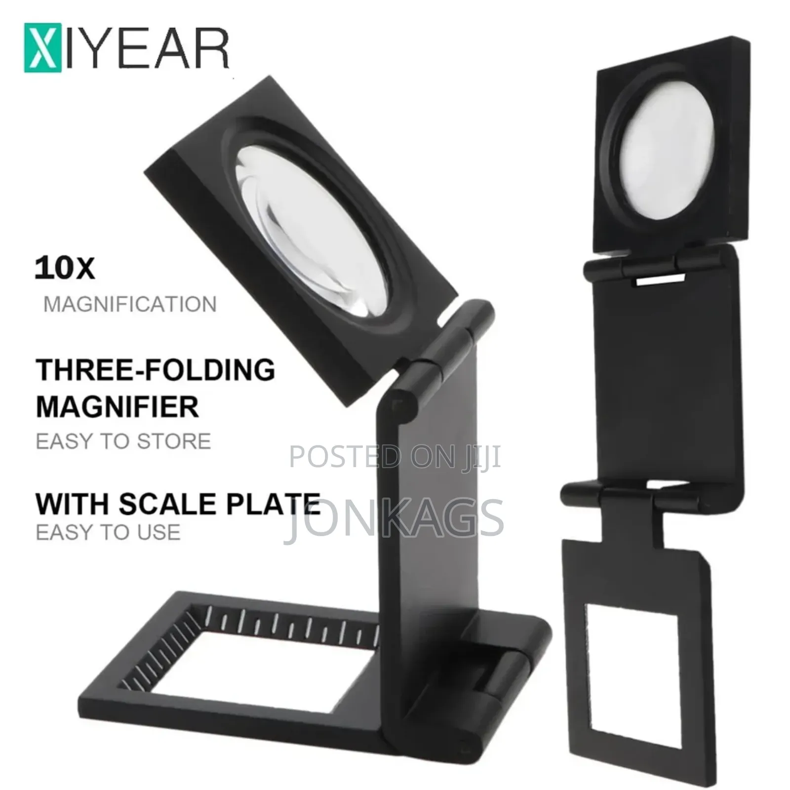 Optical Foldable Magnifying Glass With Scale For Textile