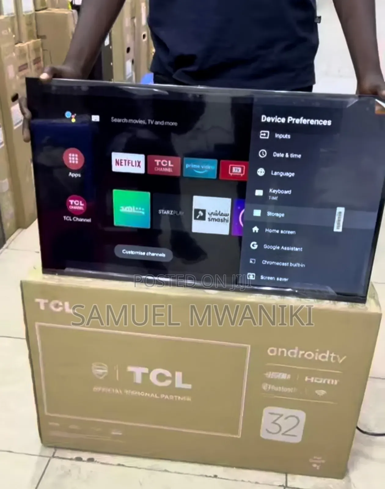 TCL 32" Frameless Smart Android Tv Netflix, Hulu Bluetooth