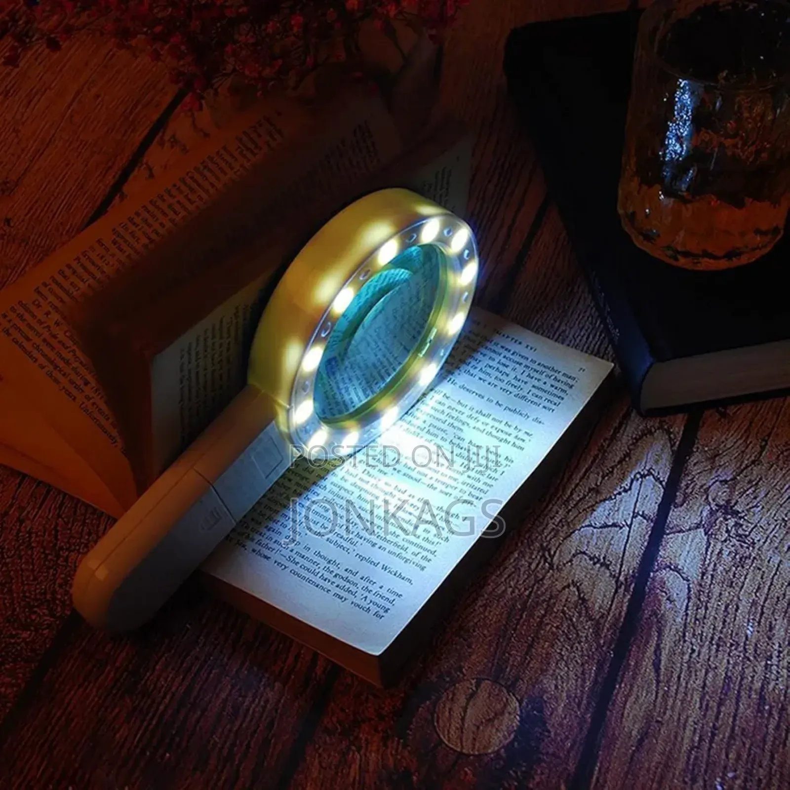 30× Wide Magnifying Glass With LED Lights