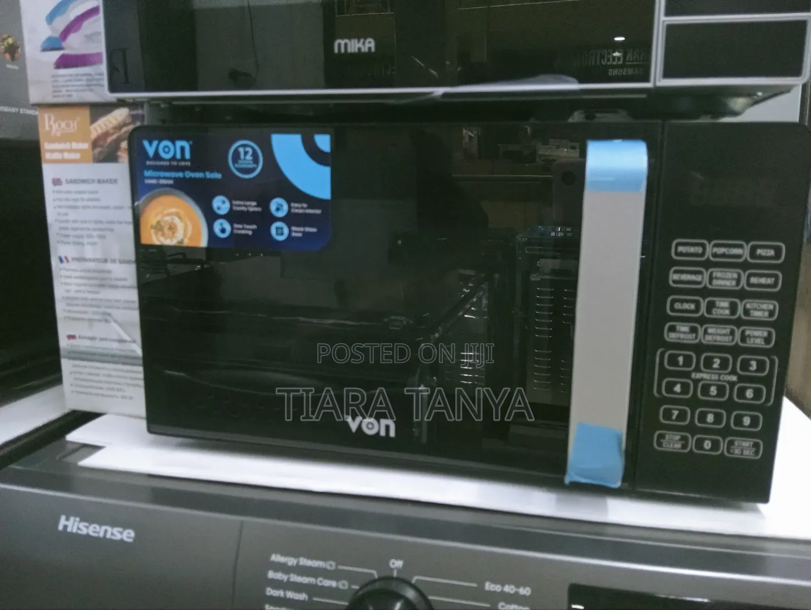 Von Vamg-20dgb 20l Microwave Oven Grill - Black