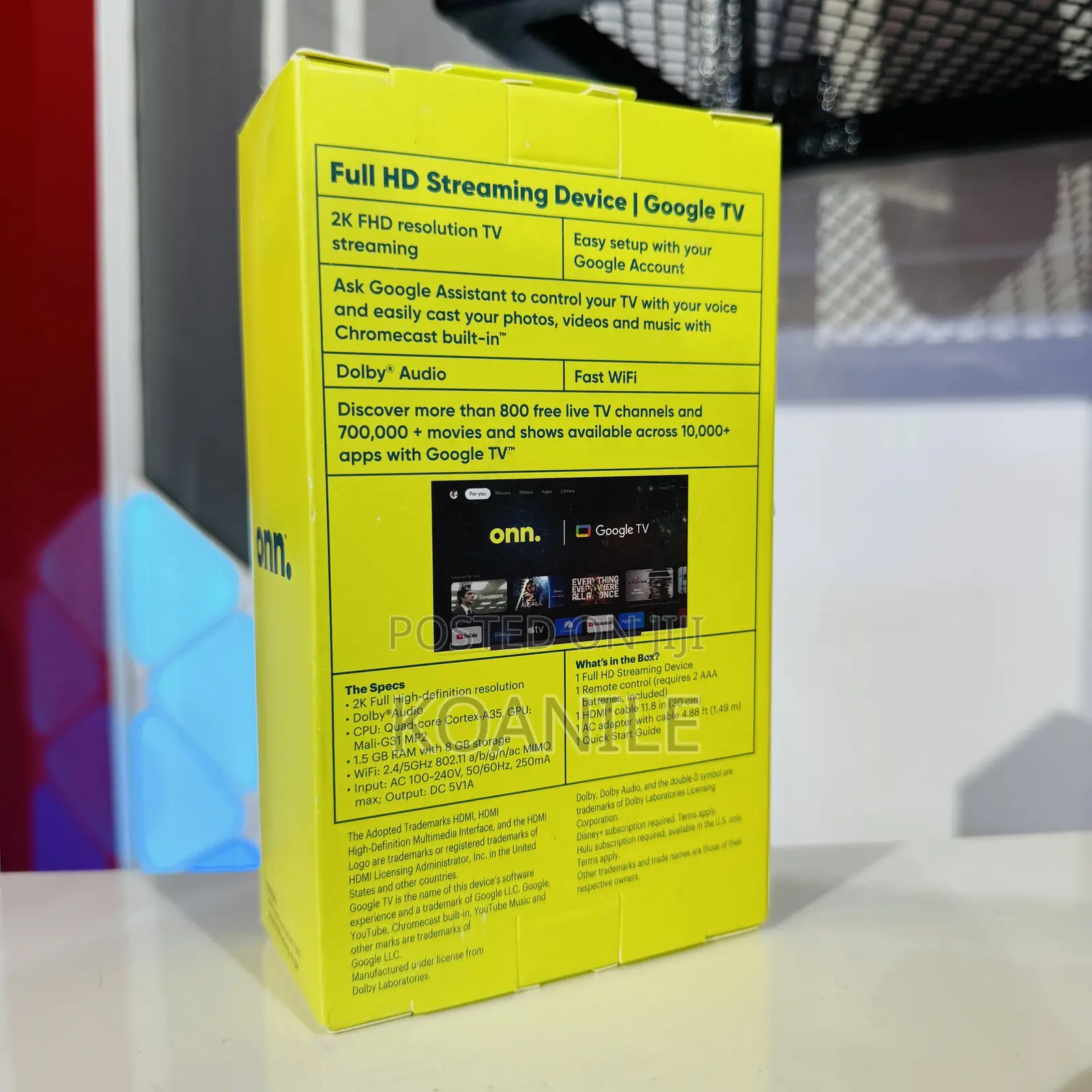 ONN Google TV Streaming Stick Chromecast Built-In
