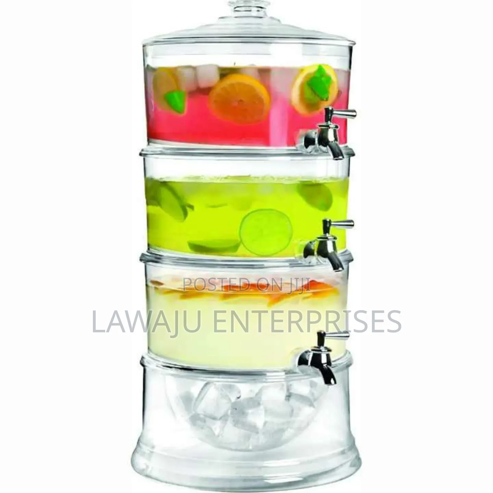 Clear Acrylic 3 Tier Drink Dispenser