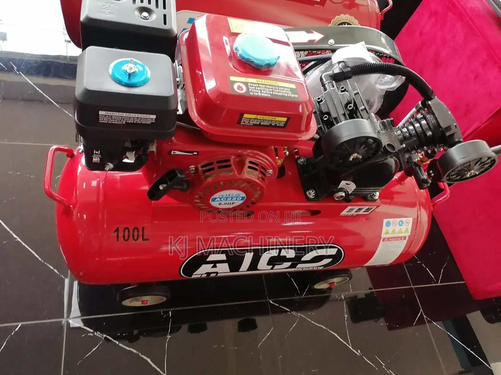 AICO JAPAN AIR Compressor 100l Capacity Petrol Powered.