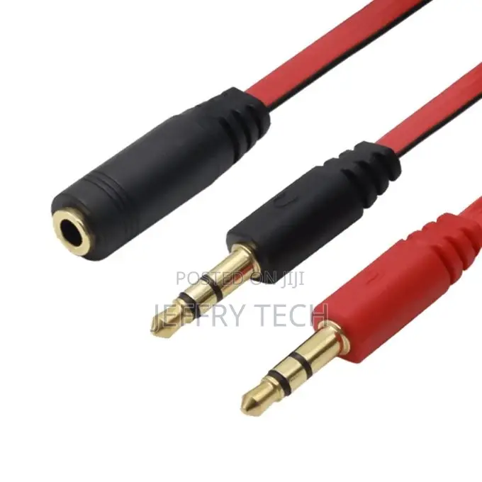3.5mm Jack Microphone + Earphone Cable for PC / Laptop